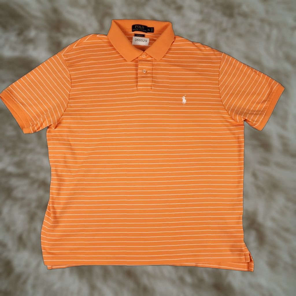Ralph Lauren Ralph Lauren Polo Shirt Mens XL Orange Striped Pony Custom Fit Short Sleeve Polo Shirt Mens XL Orange Striped Pony Custom Fit Short Sleeve Size US XL / EU 56 / 4 - 1 Thumbnail