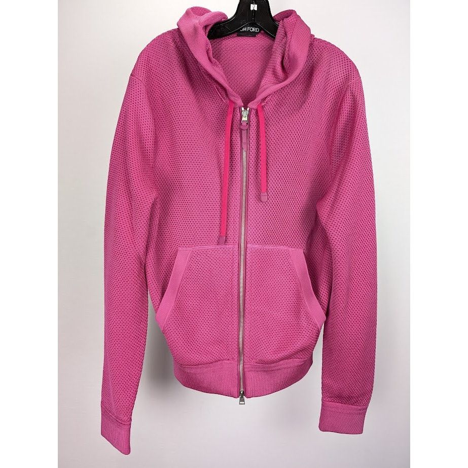 Tom Ford o1rshd1 Zip Hoodie in Light Magenta Size US M / EU 48-50 / 2 - 2 Thumbnail