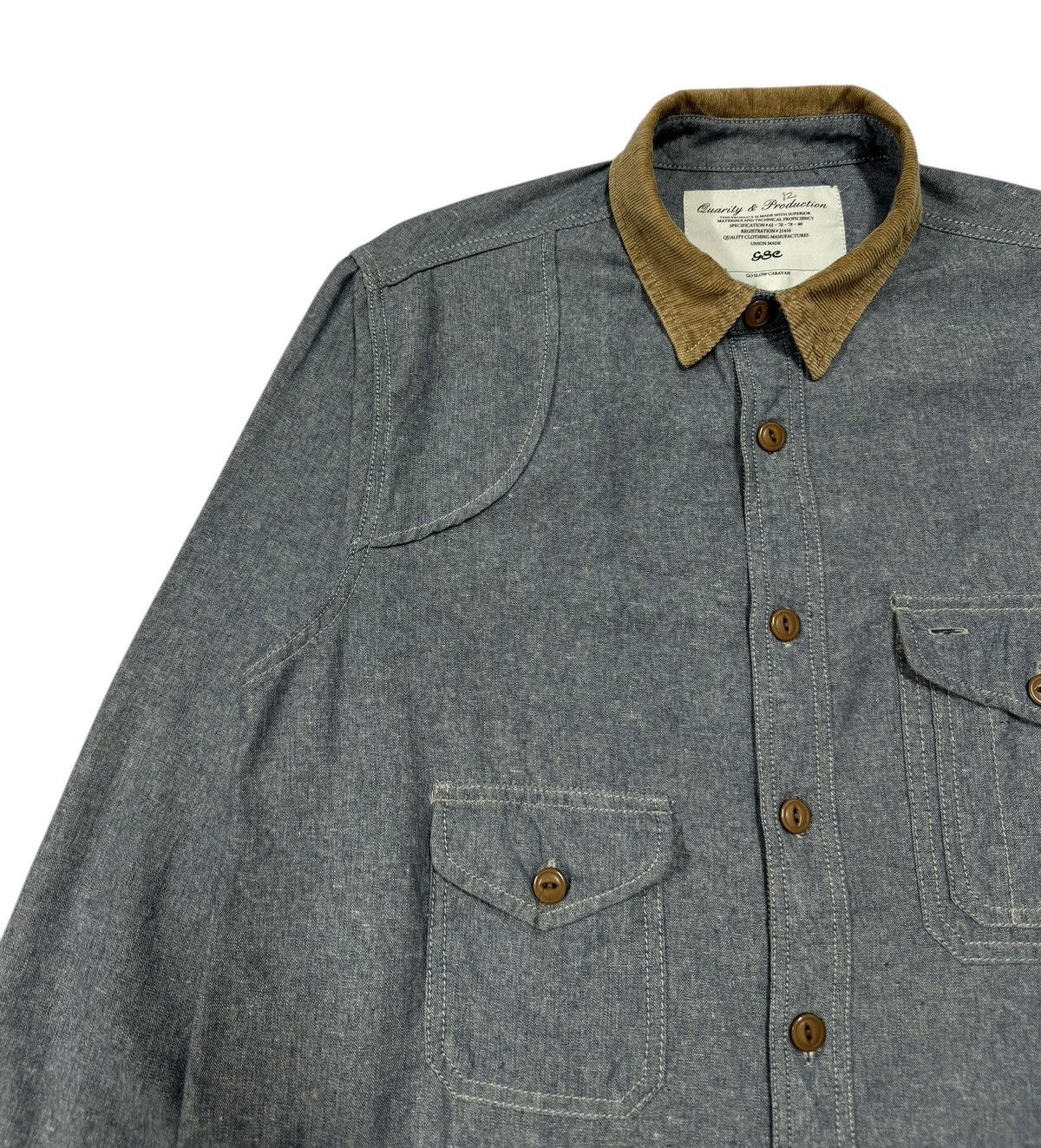 Japanese Brand × go slow caravan Gsc Union Made Multipocket Workers Chambray jacket Size US M / EU 48-50 / 2 - 7 Thumbnail