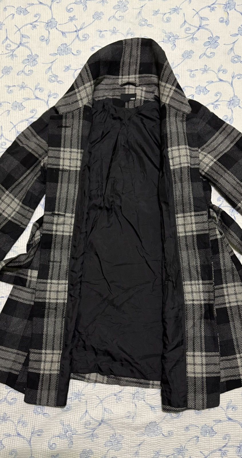 Zara Zara Longline Belted Wool Blend Coat Black Gray Size US L / EU 52-54 / 3 - 8 Thumbnail