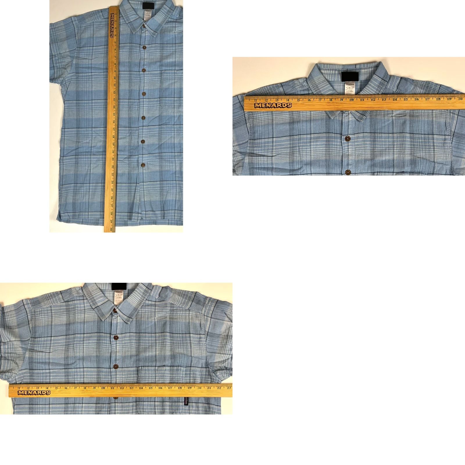 Patagonia Patagonia Plaid Short Sleeve Button-Up Shirt L Blue Mens Size US L / EU 52-54 / 3 - 8 Thumbnail