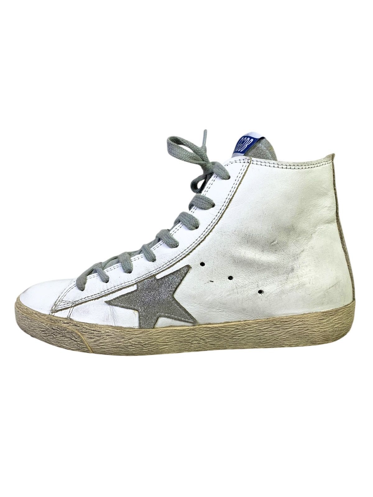 Golden Goose Golden Goose Francy Classic Hi Top White Distressed Leather Size US 5 / EU 37 - 7 Thumbnail