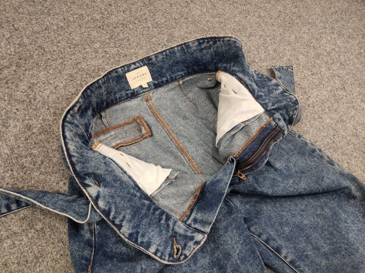 Sezane Sezane rue saint fiacre Paris Design Ankle belt Denim Jeans Size 26" / US 2 / IT 38 - 13 Thumbnail