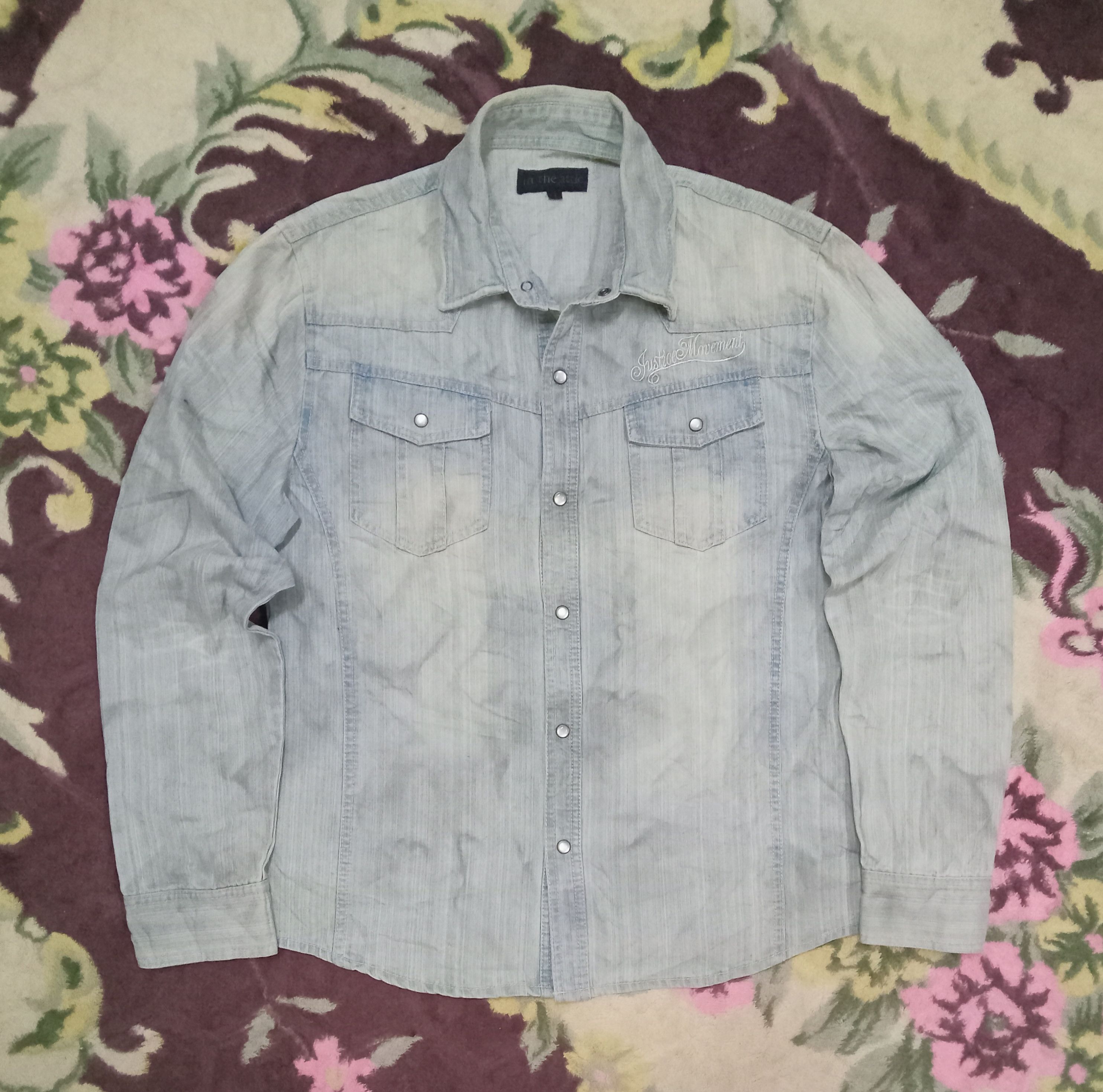 In The Attic In The Attic Denim Western Snap Buttons Shirt Size L / US 10 / IT 46 - 1 Thumbnail
