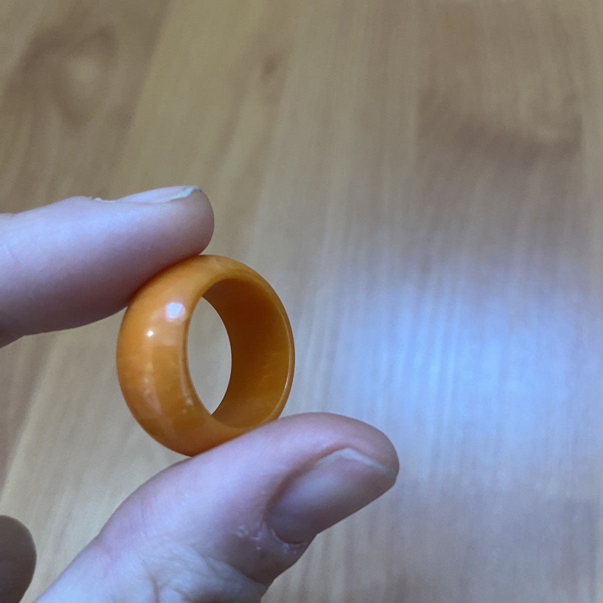 Vintage Bakelite Tangerine Orange Vintage Retro Rare Art Deco Ring Size ONE SIZE - 2 Thumbnail