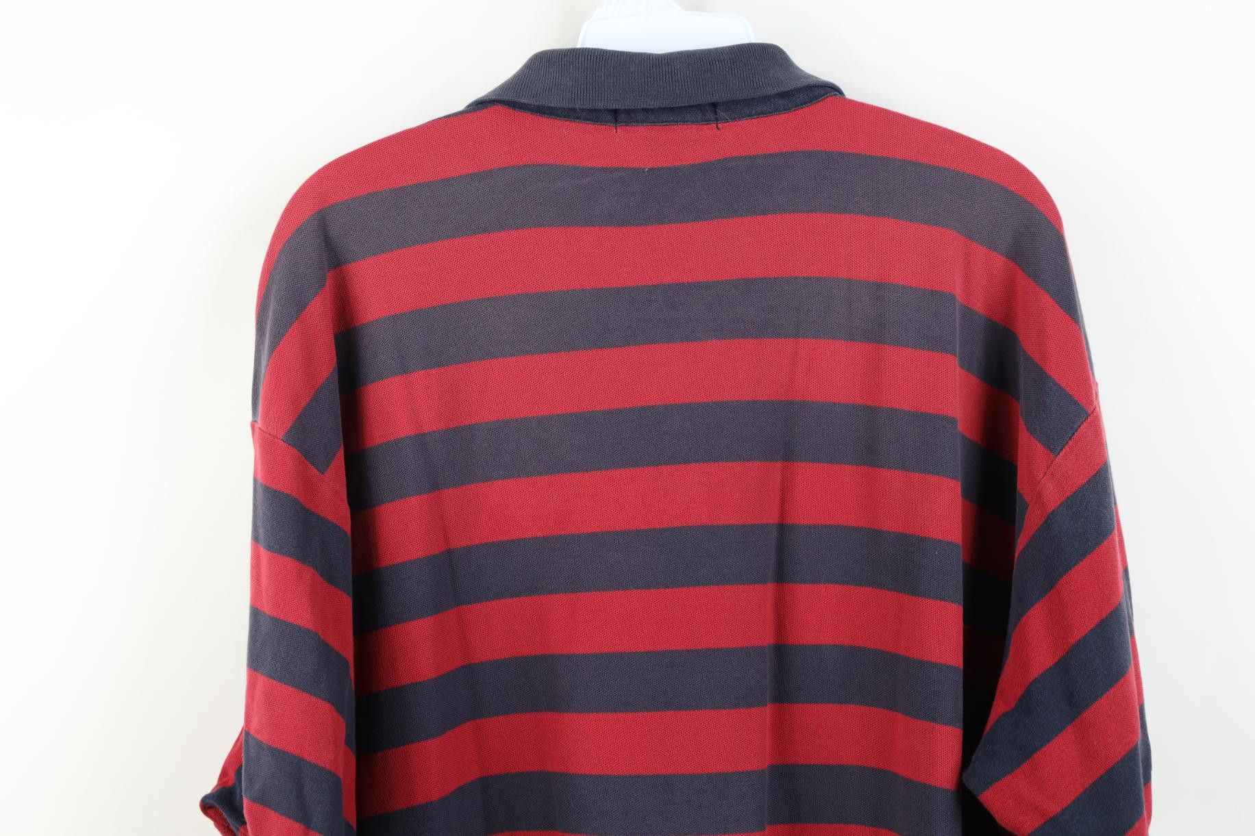 Nautica Vintage 90s Nautica Spell Striped Rugby Polo Shirt Cotton Size US L / EU 52-54 / 3 - 12 Thumbnail