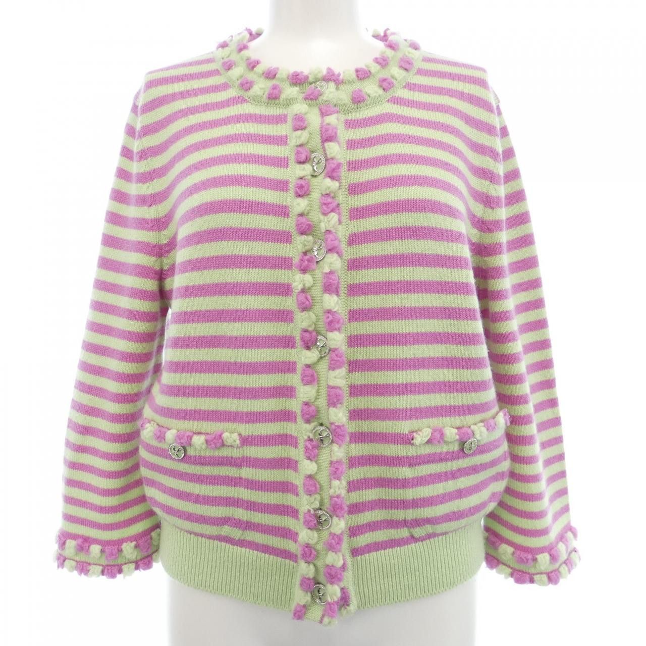 Chanel Chanel LOOK35 Cashmere Cardigan Natural Material Tops P79506K11483 25S DUTY FREE for USA