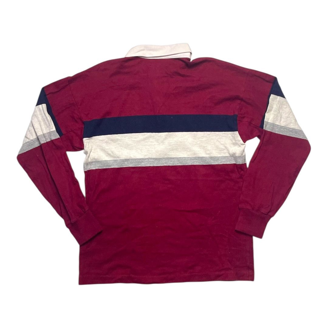 L.L. Bean Vintage L.L. Bean Long Sleeve Rugby Polo Shirt Size US M / EU 48-50 / 2 - 2 Thumbnail