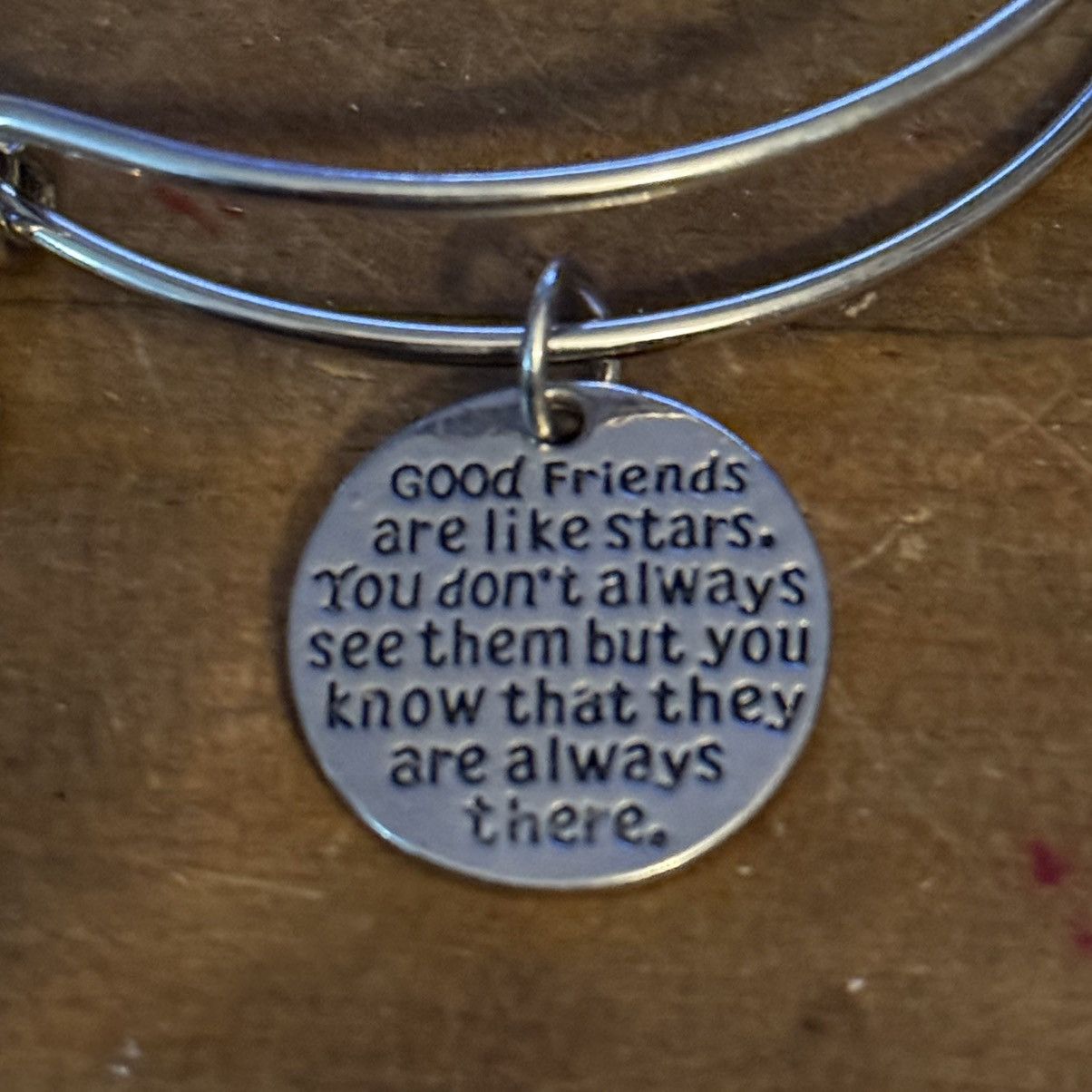 Other Silver tone Good Friends expandable charm bangle bracelet Size ONE SIZE - 2 Thumbnail