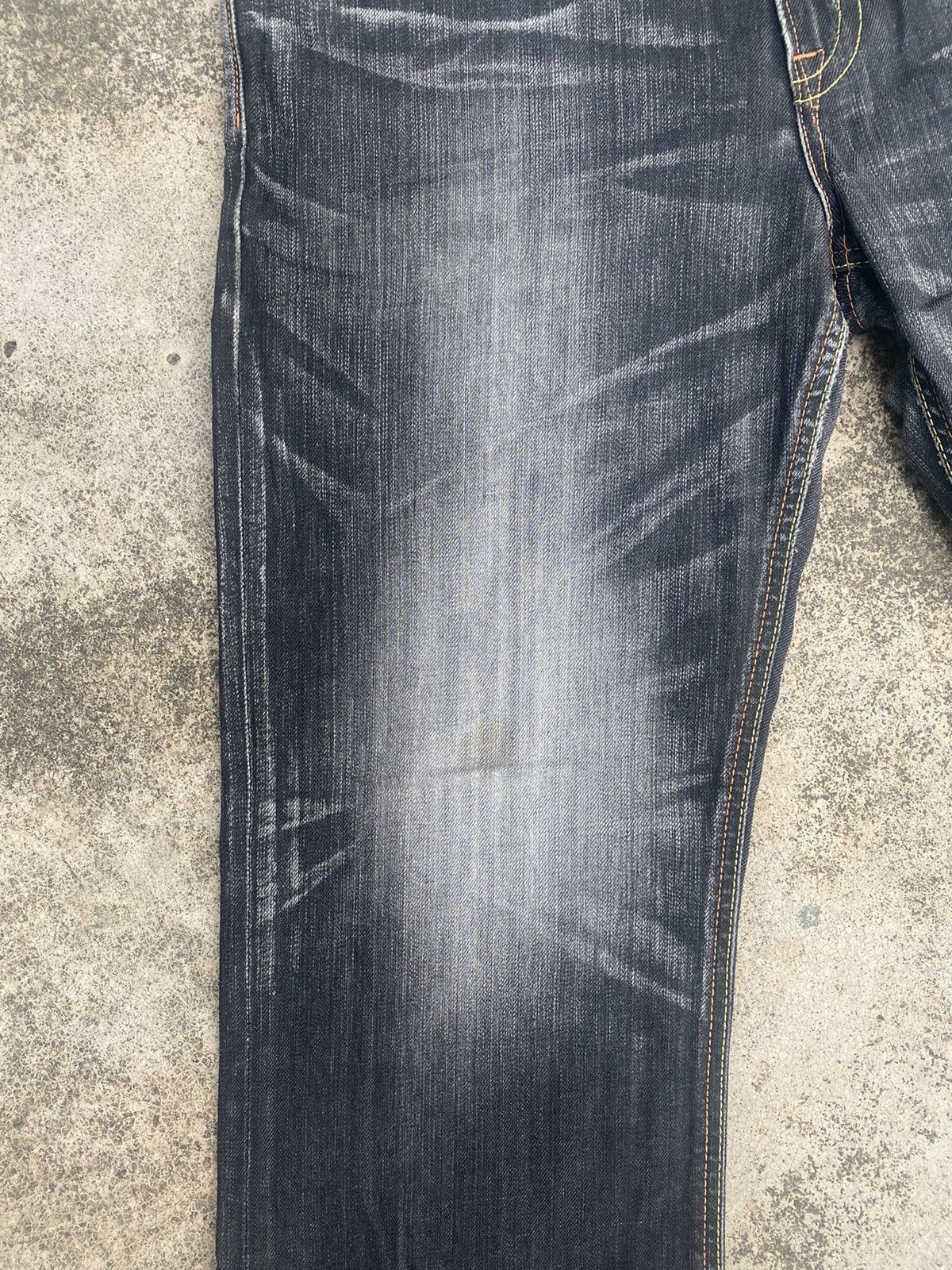 Edwin × Vintage Flare Jeans Vintage y2k Edwin Distress Clawmark Bootcut Size US 35 - 7 Thumbnail