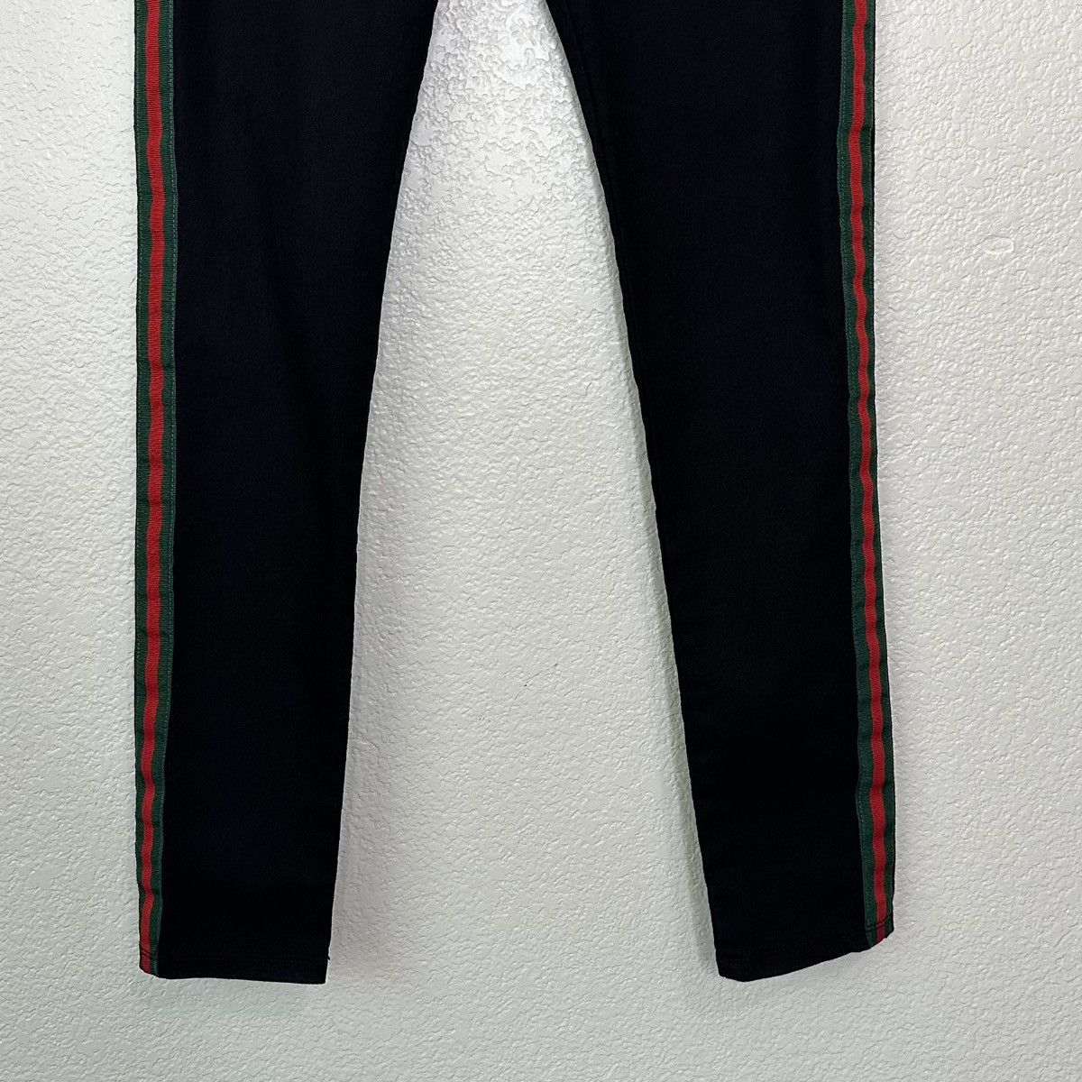 Other Messi Denim Black Side Striped Stretch Skinny Pants, Sz 4 Size 27" / US 4 / IT 40 - 5 Thumbnail
