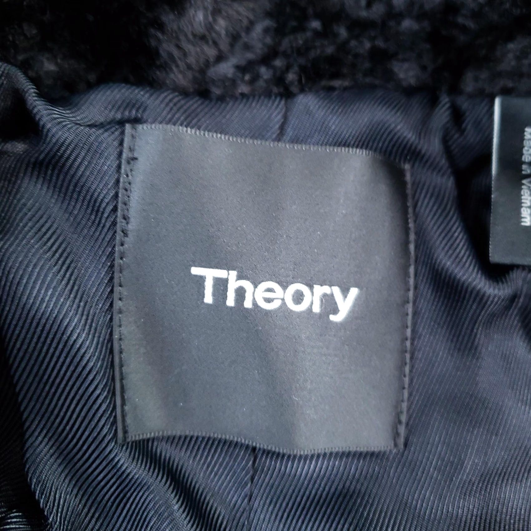 Theory Theory Slim Moto B Jacket Womens 8 Black Faux Shearling Zip Pockets Lined Fuzzy Size M / US 6-8 / IT 42-44 - 5 Thumbnail