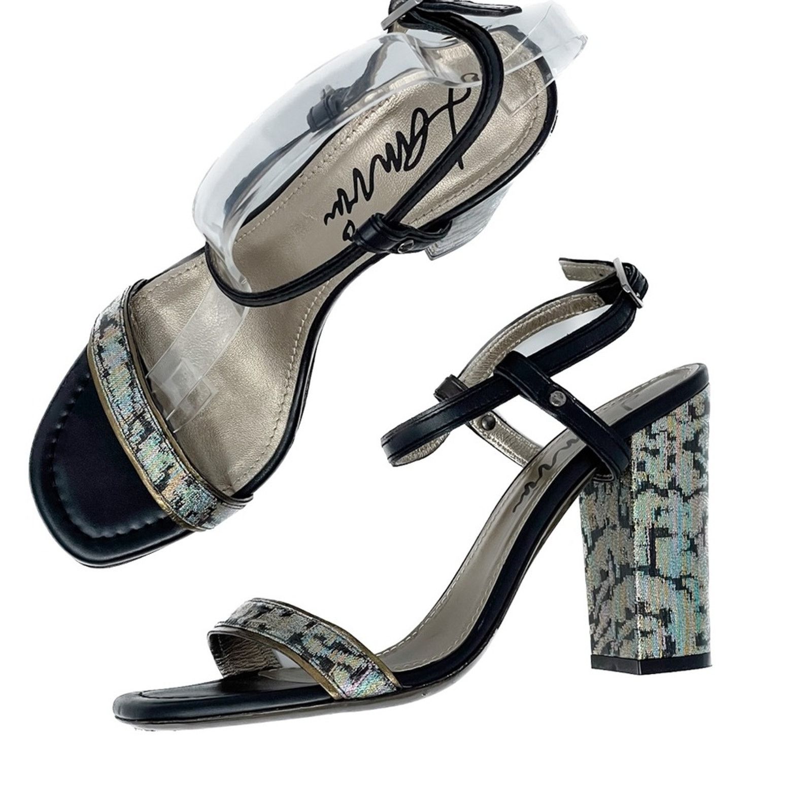 Lanvin Lanvin Rainbow holographic block heel sandals 38.5 Size US 8.5 / IT 38.5 - 2 Thumbnail
