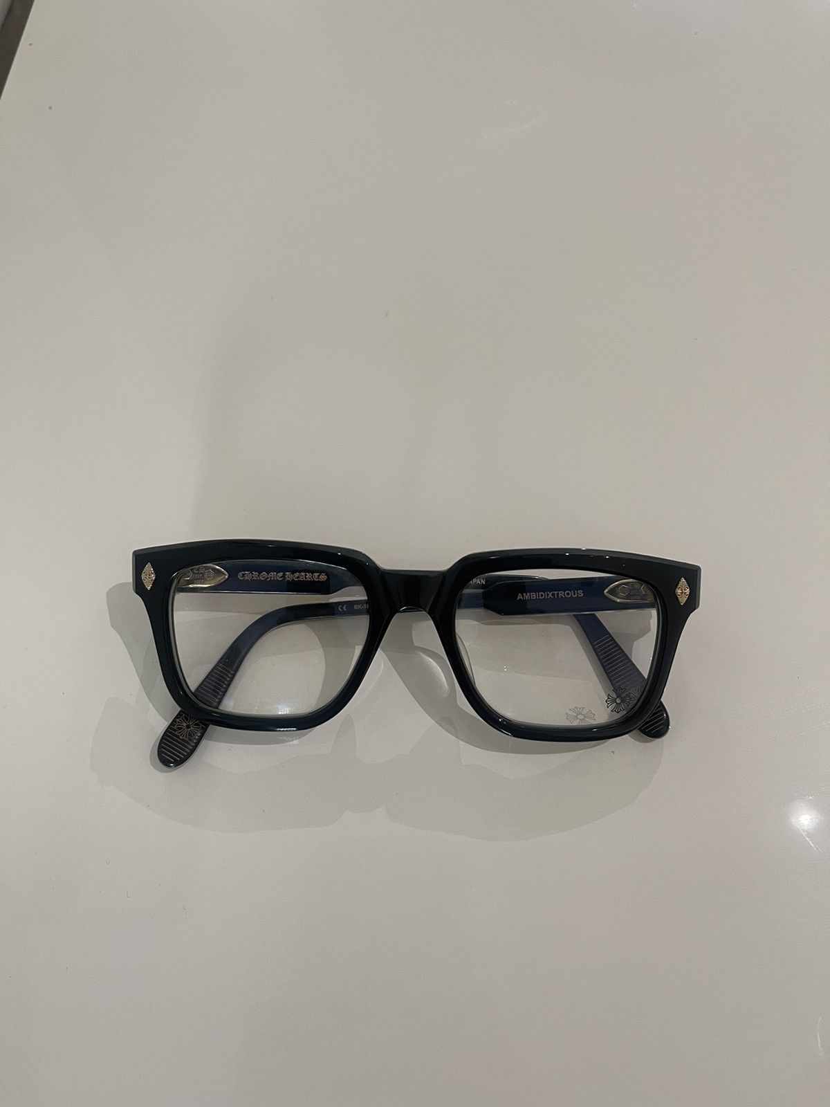 image of Chrome Hearts Ambidixtrous Glasses in Black, Men's