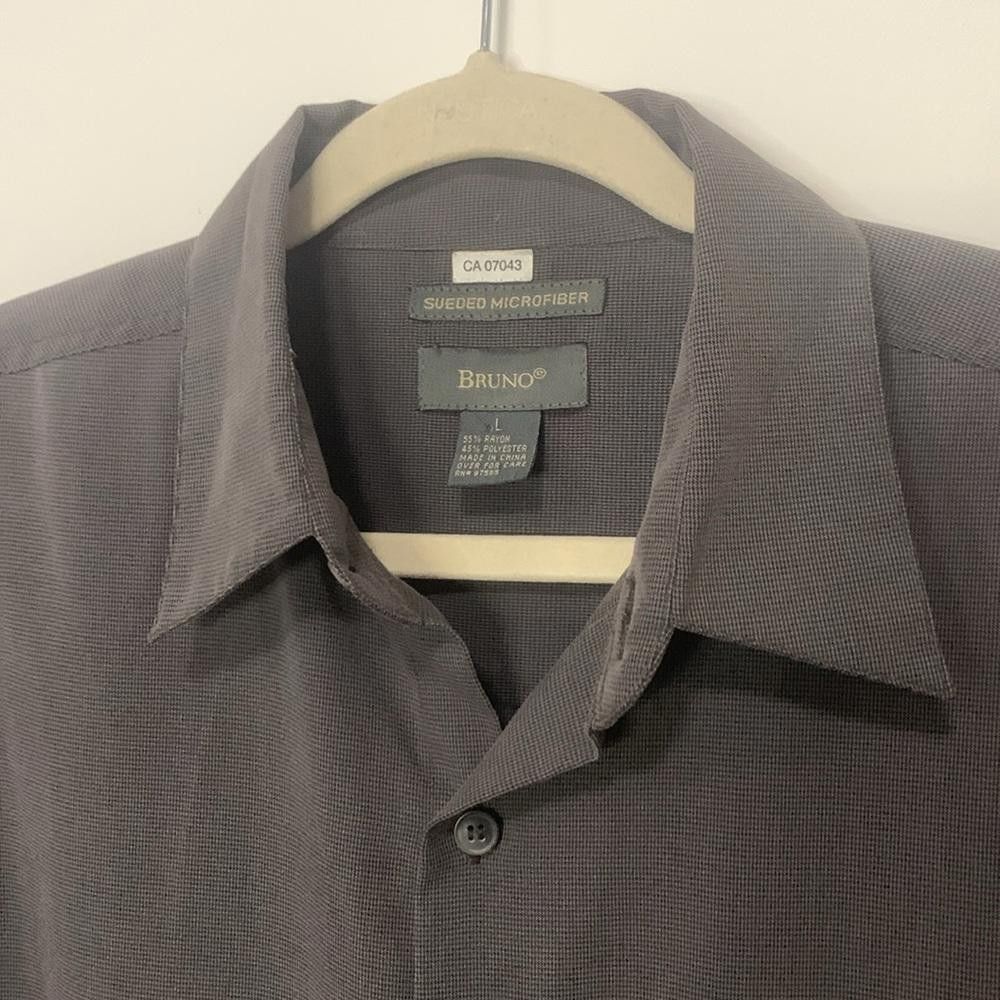 Designer Bruno Sueded Microfiber Short Sleeve Shirt Size US L / EU 52-54 / 3 - 2 Thumbnail