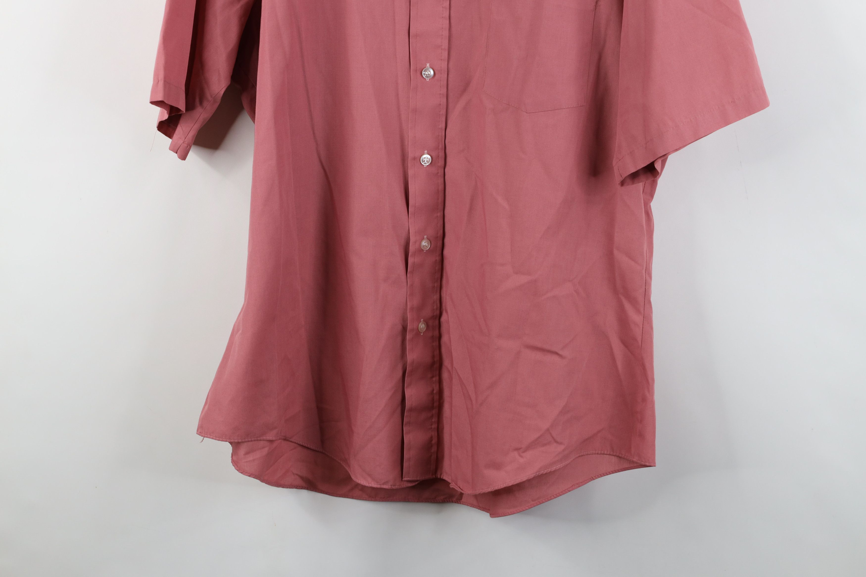 Vintage Vintage 70s Streetwear Collar Short Sleeve Button Shirt Pink Size US XL / EU 56 / 4 - 3 Thumbnail
