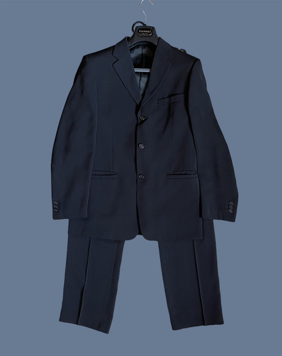 Versace × Vintage 90’s Versace classic black suit vintage Size 50R - 1 Thumbnail