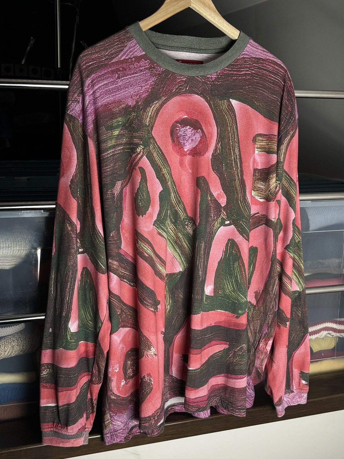Supreme Supreme Paint Abstract Crazy Long Sleeve Tee Size US XL / EU 56 / 4 - 2 Thumbnail
