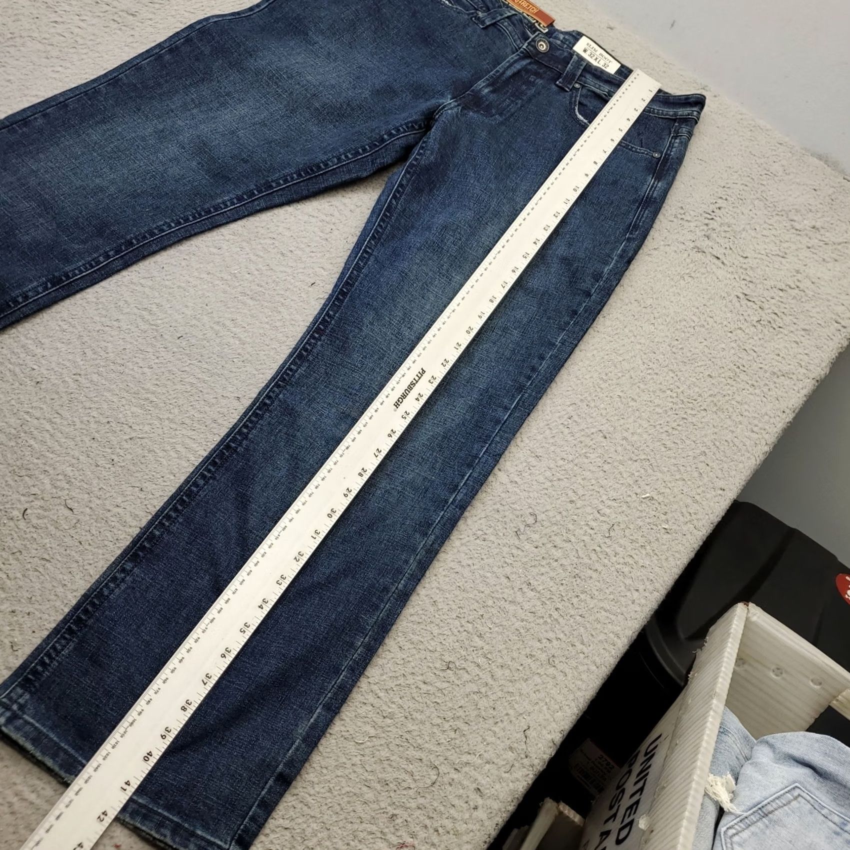 Vintage Axel Jeans Mens Bootcut Slim 32x32 Blue Denim Stretch High Waisted Straight Shirt Size US 32 / EU 48 - 5 Thumbnail
