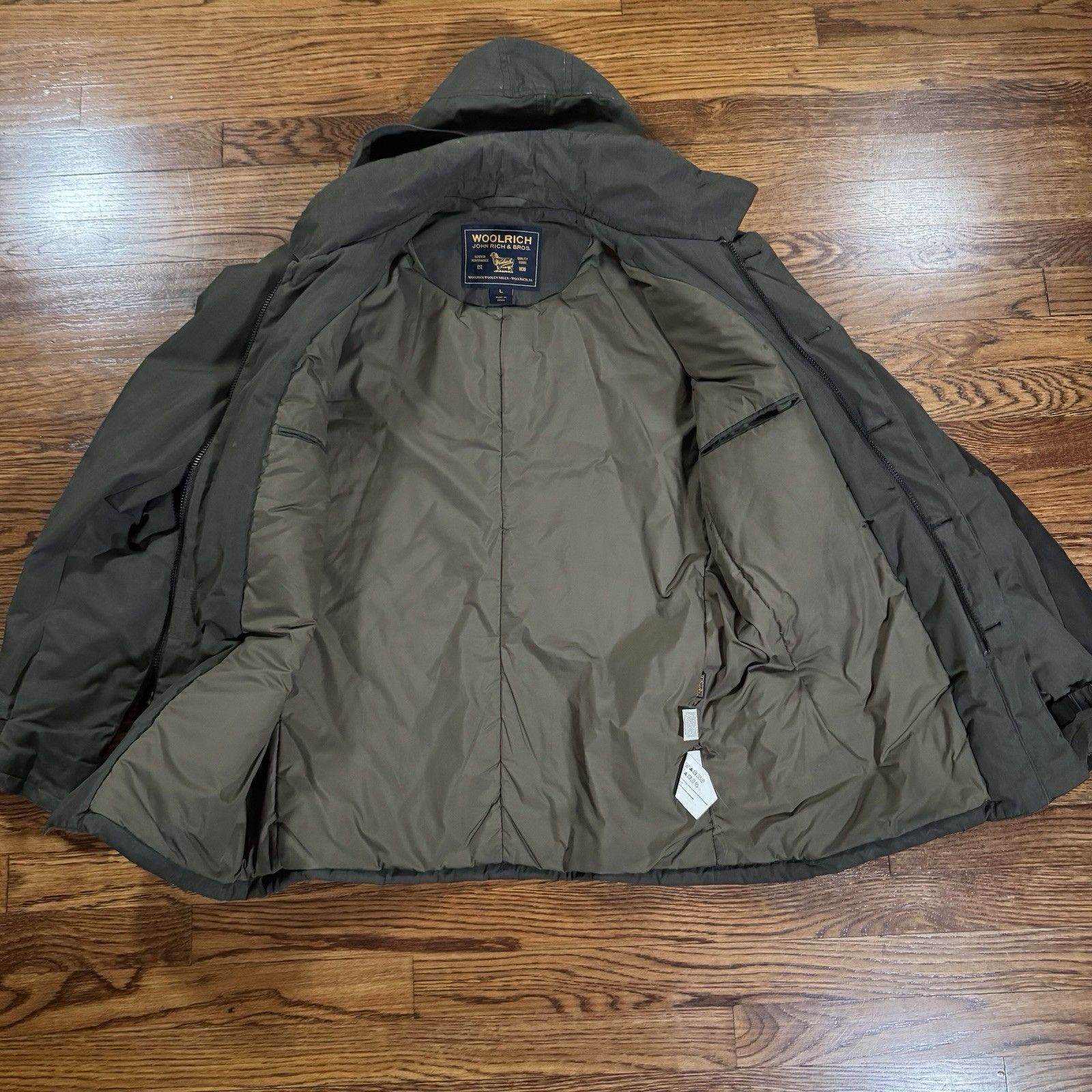 Woolrich Woolen Mills Mens Woolrich Olive Green Tactical Parka Jacket Large Size US L / EU 52-54 / 3 - 5 Thumbnail
