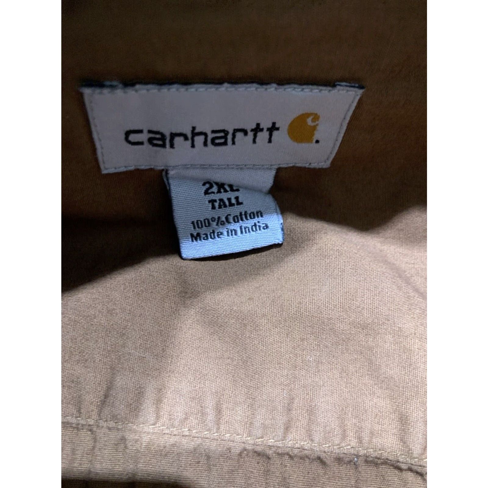 Carhartt VINTAGE Carhartt Big & Tall Men's Long Sleeve Button-Down Shirt Brown 2XL Tall Workwear Size US XXL / EU 58 / 5 - 7 Thumbnail