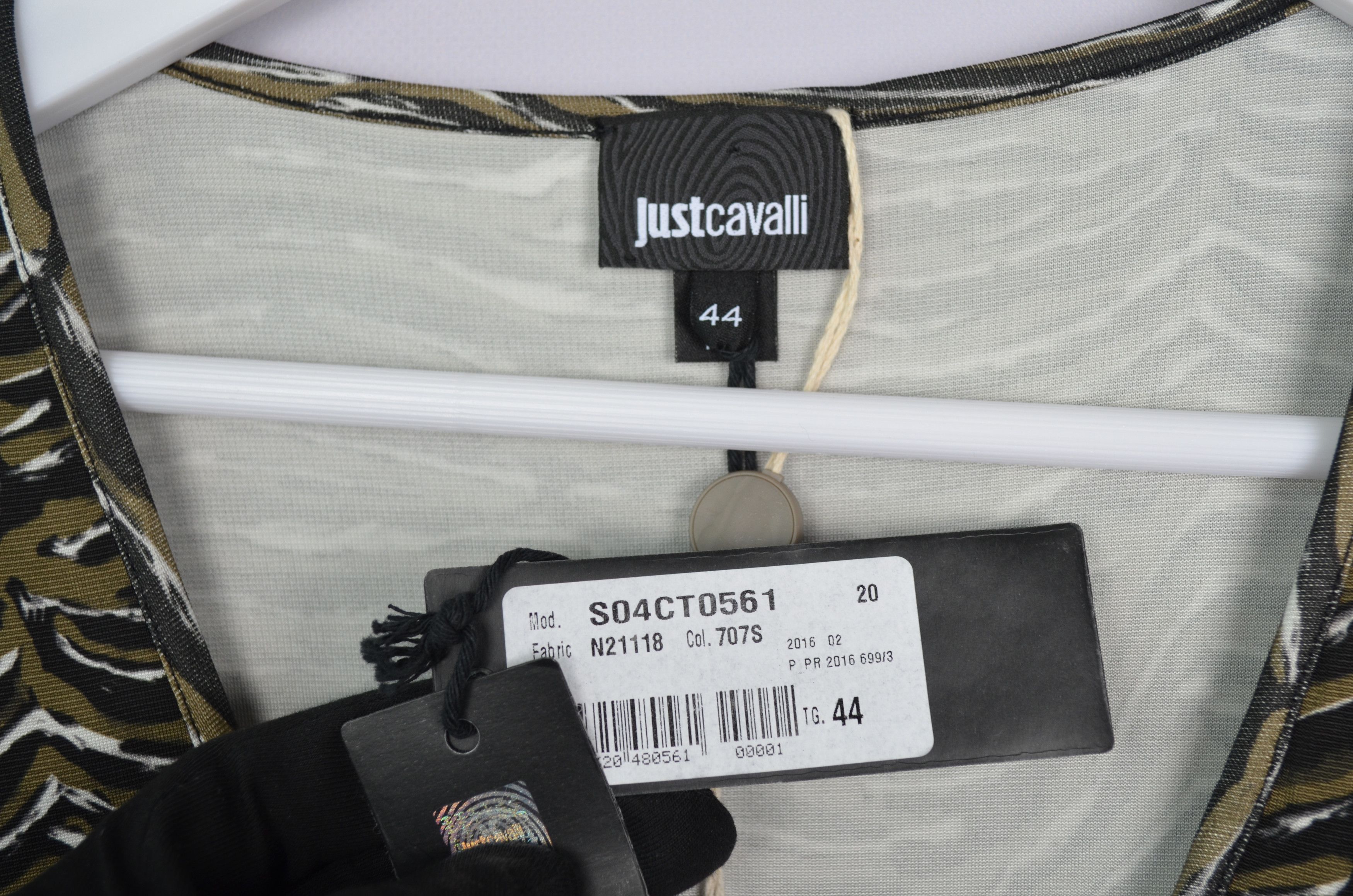 Just Cavalli × Roberto Cavalli Just Cavalli 3/4 Sleeve Fitted Stretch Dress Zebra Print 44 Size M / US 6-8 / IT 42-44 - 11 Thumbnail