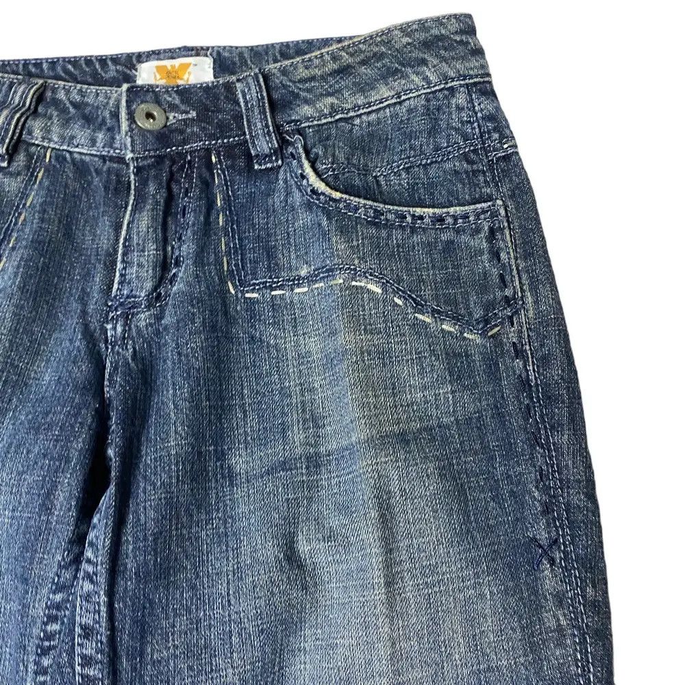 If Six Was Nine 2000's Antik Flared Seawash Tribal Bootcut Jeans Size US 29 - 6 Thumbnail