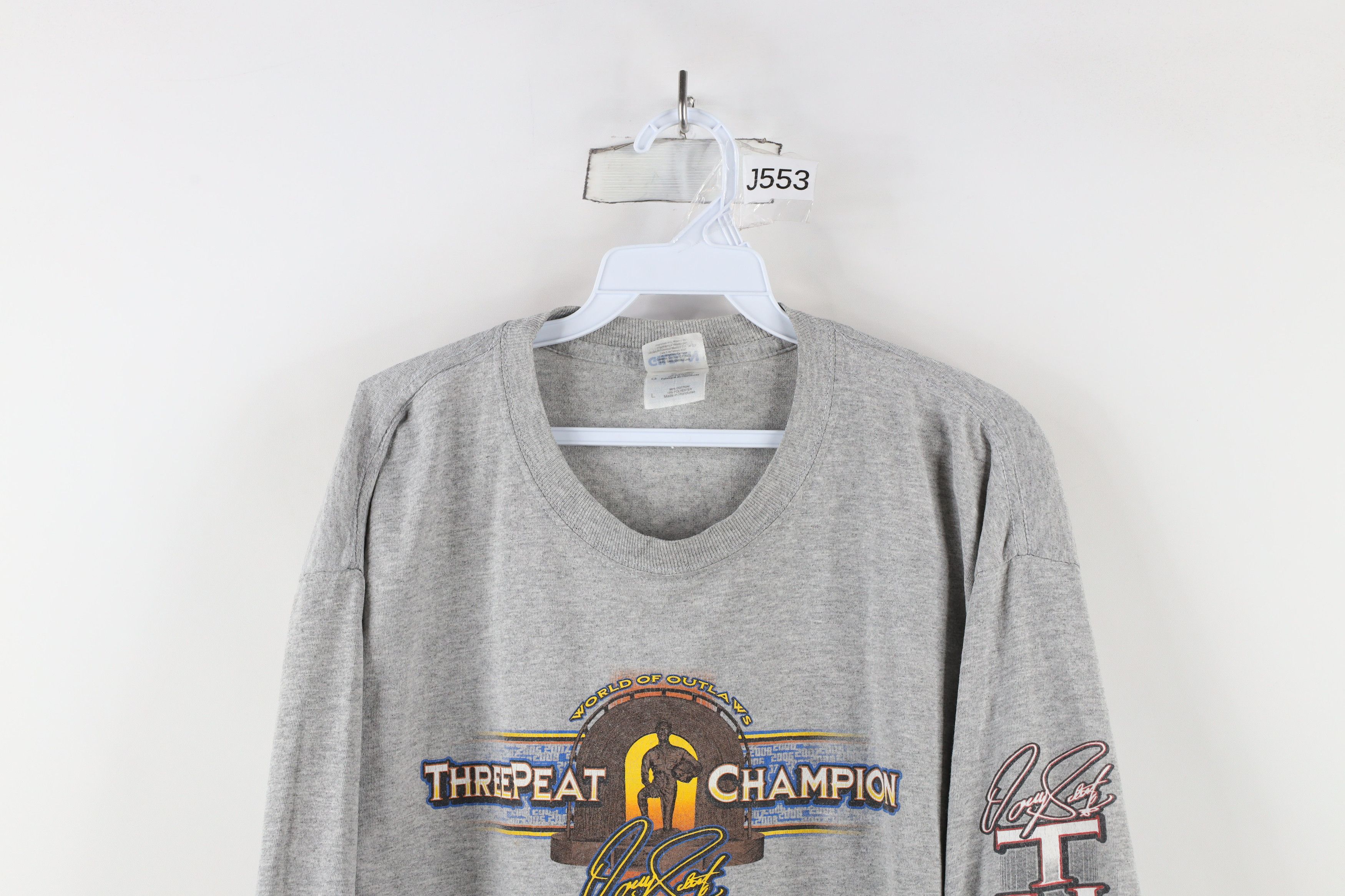 Vintage Vintage Y2K Outlaws Three Peat Champion Donny Schatz T-Shirt Size US L / EU 52-54 / 3 - 2 Thumbnail