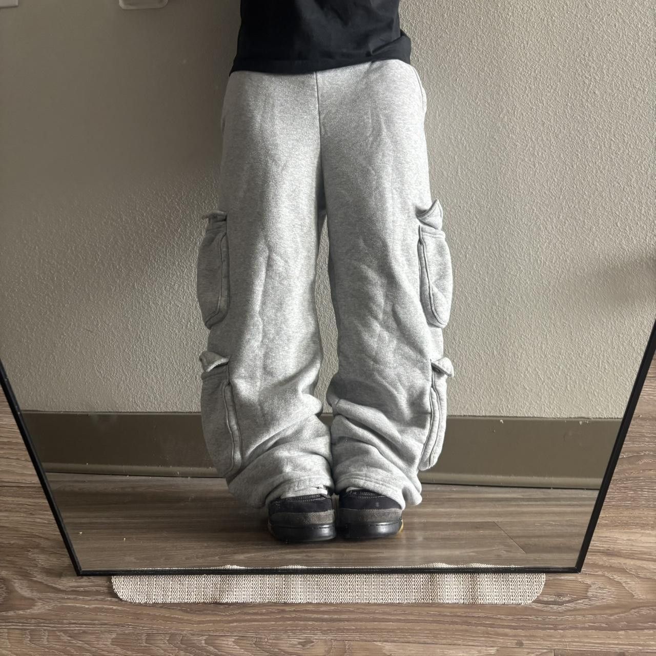 Vintage Crazy Vintage Y2K/2000s Baggy Grey Cargo Streetwear Sweatpants! Fits S Size US 30 / EU 46 - 2 Thumbnail