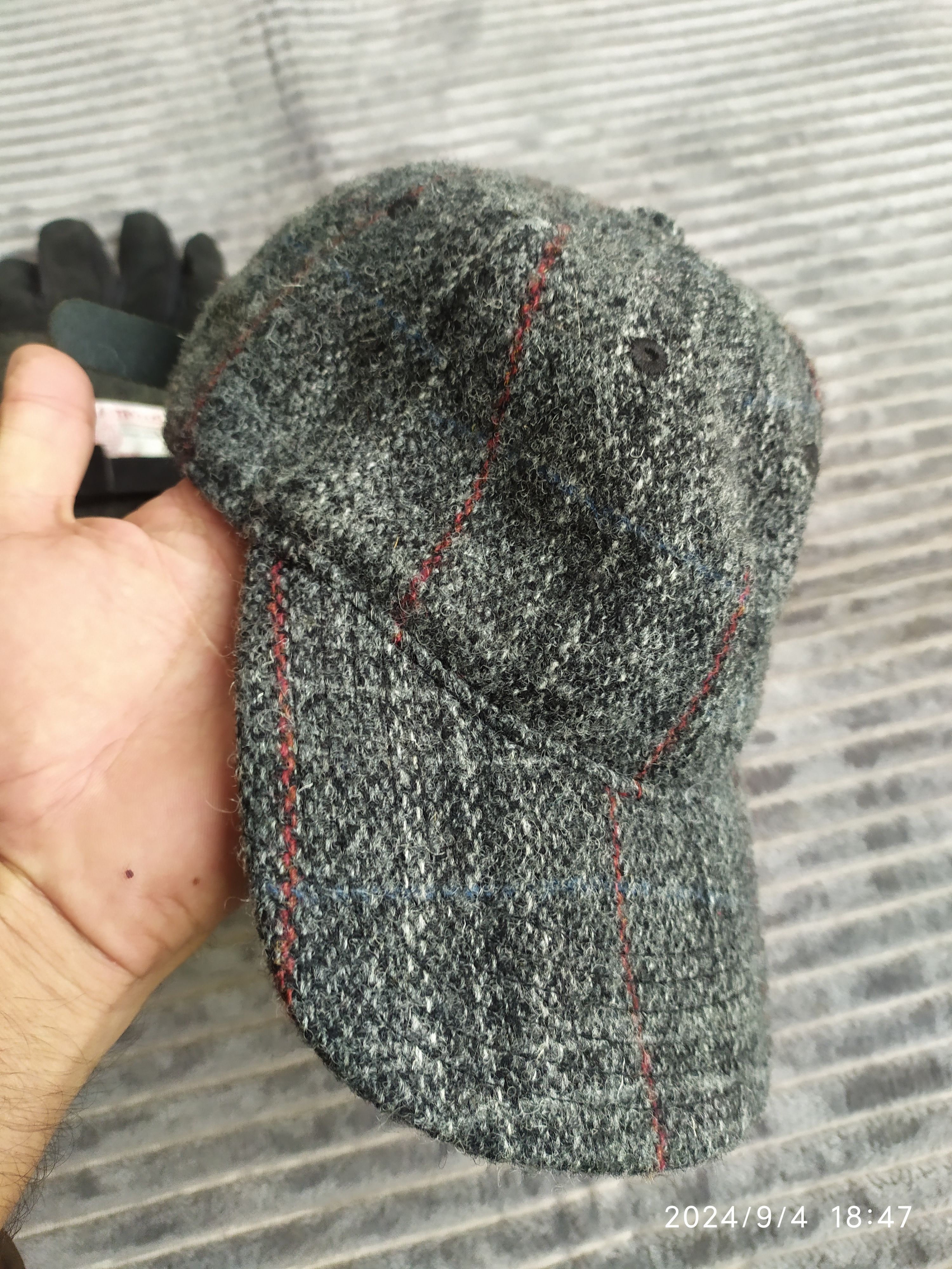 Harris Tweed × Vintage Vintage Harris Tweed cap hat Glove Size ONE SIZE - 6 Thumbnail