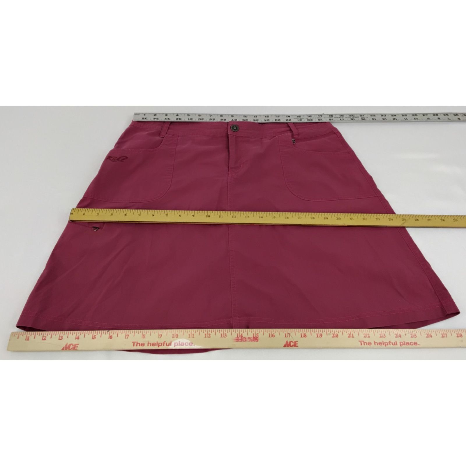 Kuhl Kuhl Denim Skirt Women's 14 Pink Whip Stitch Pockets Size 36" / US 14 / IT 50 - 10 Thumbnail