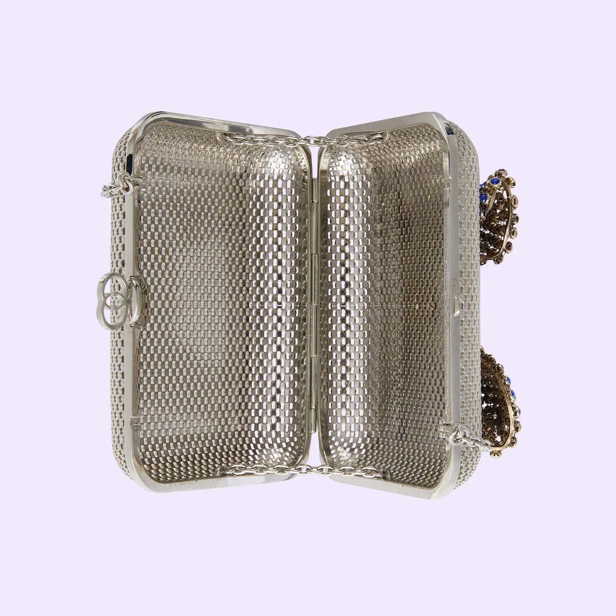 Gucci o1la5ras0526 Size: OS / Metal Handbag With Crystal Bow Size ONE SIZE - 7 Thumbnail