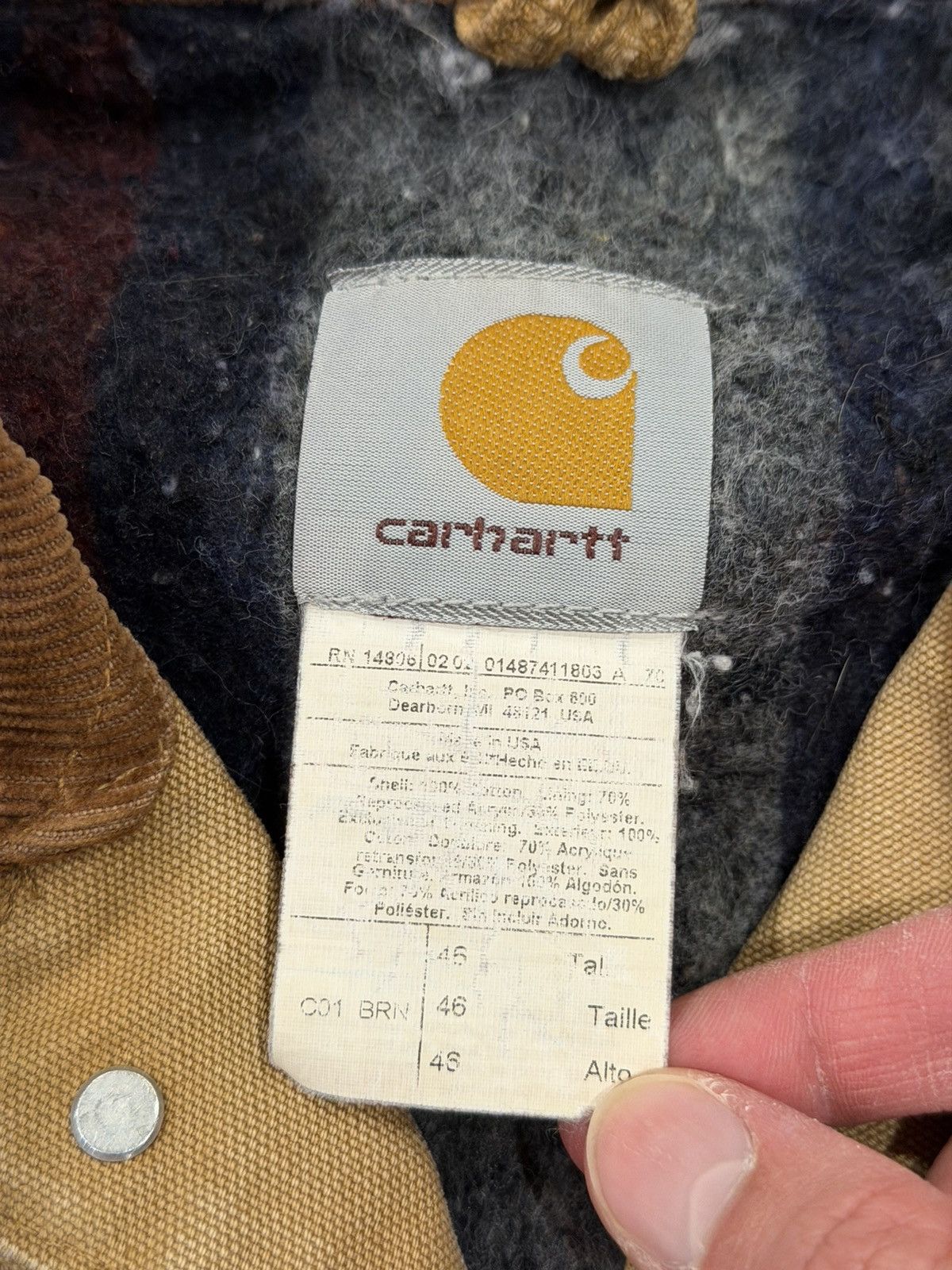 Carhartt Vintage Carhartt Chore Blanket Lined Work Wear Canvas Jacket Size US XL / EU 56 / 4 - 8 Thumbnail