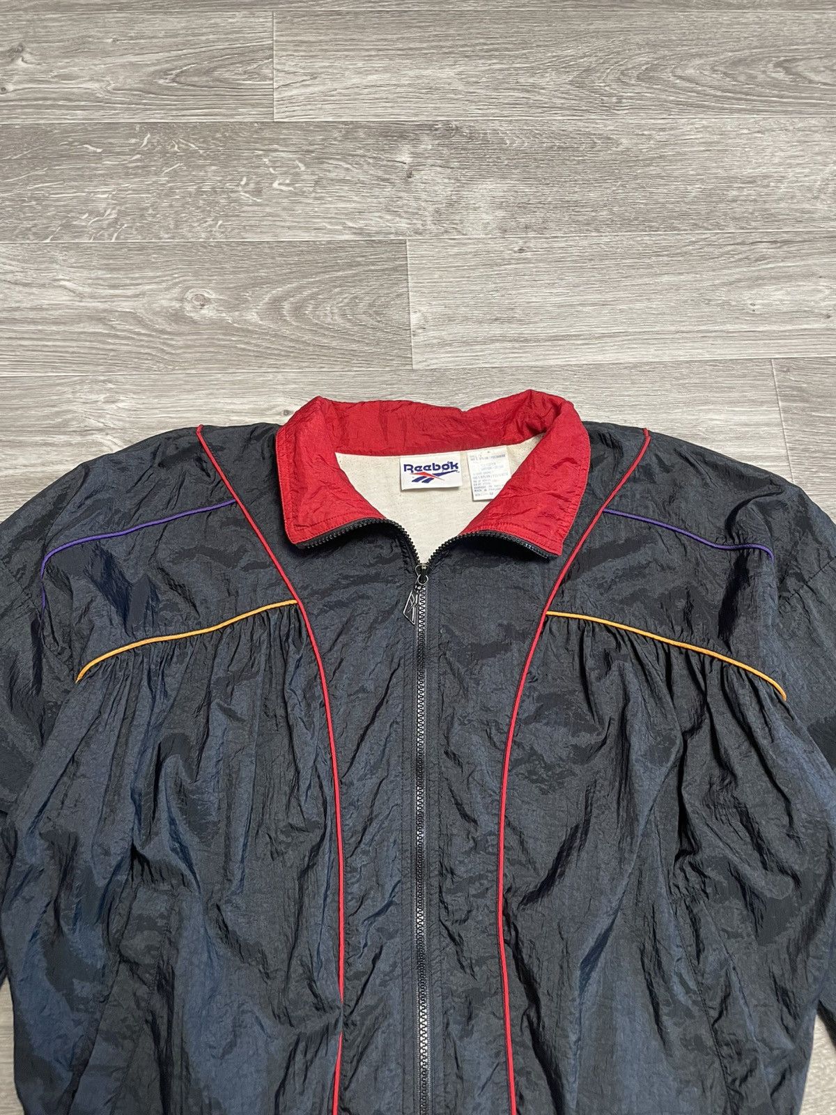 Reebok Vintage Reebok Nylon Track Jacket Oversized Fit 90s Size US M / EU 48-50 / 2 - 2 Thumbnail