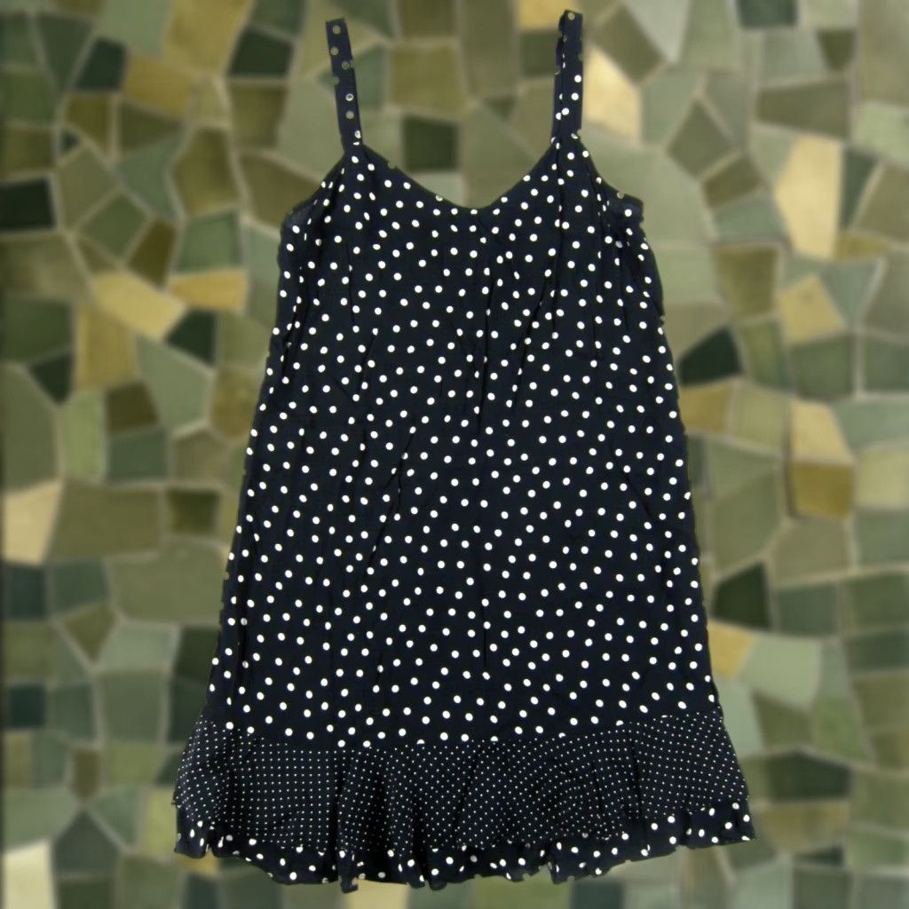 Vintage VINTAGE Zoe California Tank Dress XL Black Polka Dot 100% Rayon Women Size XL / US 12-14 / IT 48-50 - 1 Thumbnail