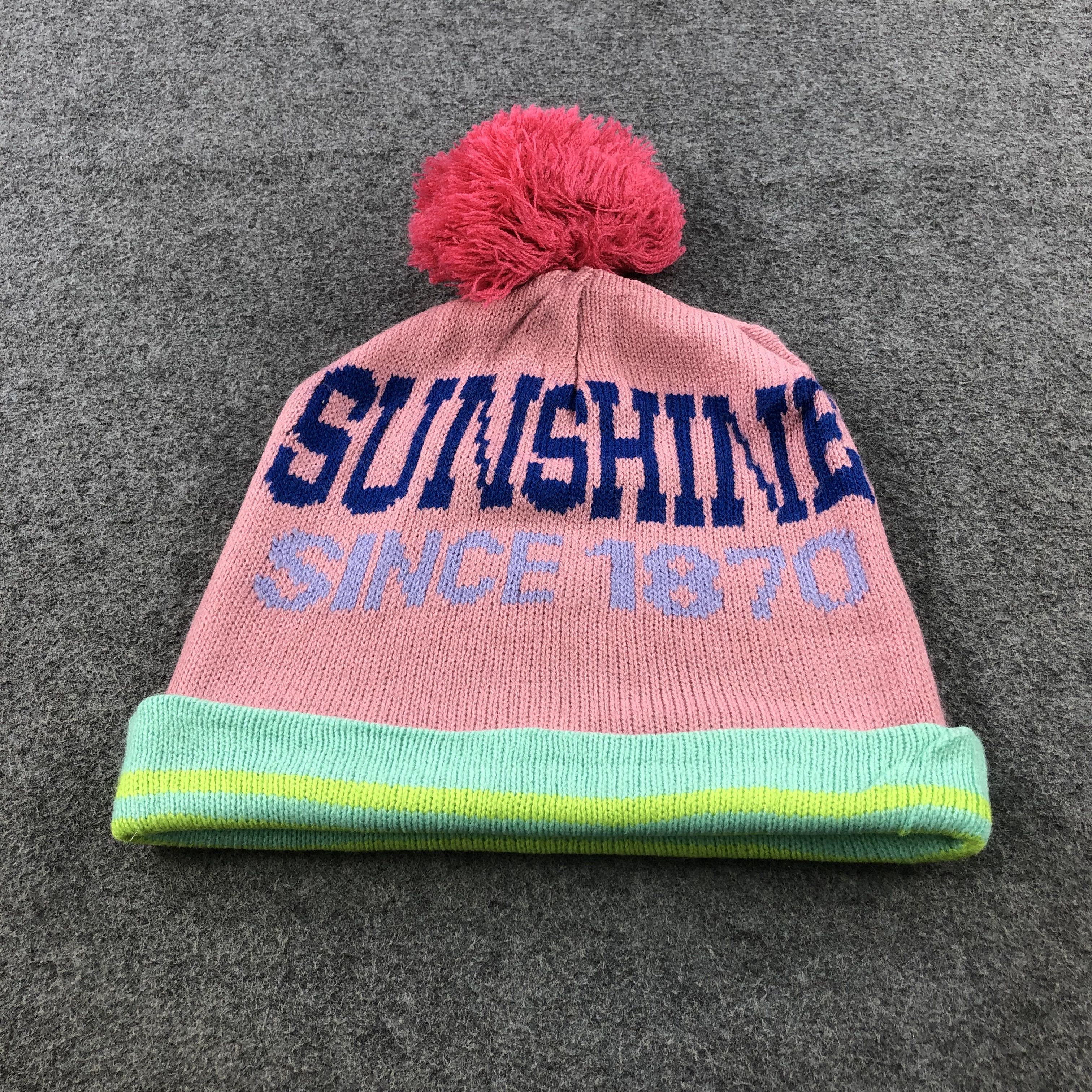 Unknown Sunshine Bobble Beanie Snowcap Snow Hat B47