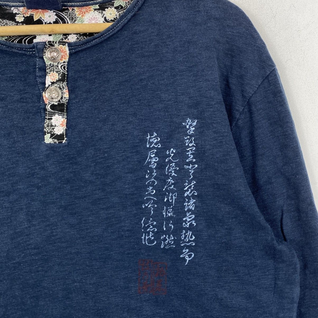 Japanese Brand Spiff Japan Lotus Indigo Long Sleeve Shirt L Vintage Style Size US L / EU 52-54 / 3 - 4 Thumbnail