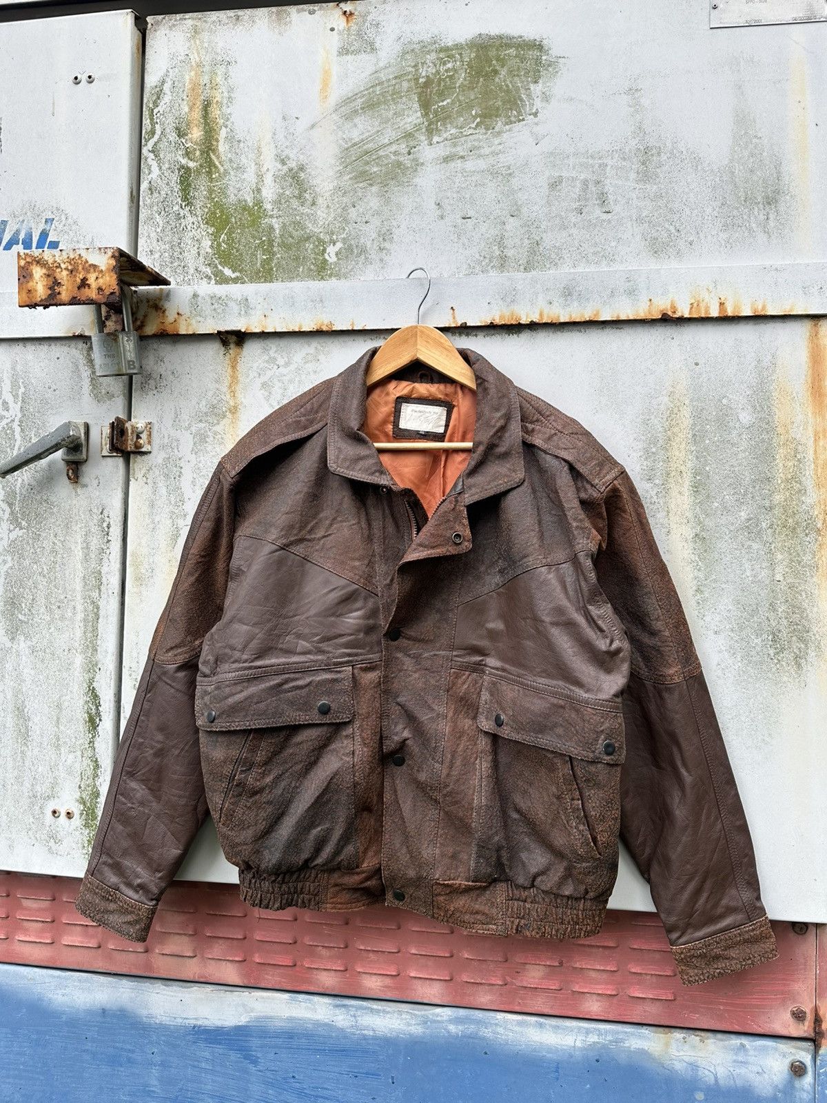 Vintage 🪖Vintage Aviator Leather Bomber Jacket Size US L / EU 52-54 / 3 - 2 Thumbnail