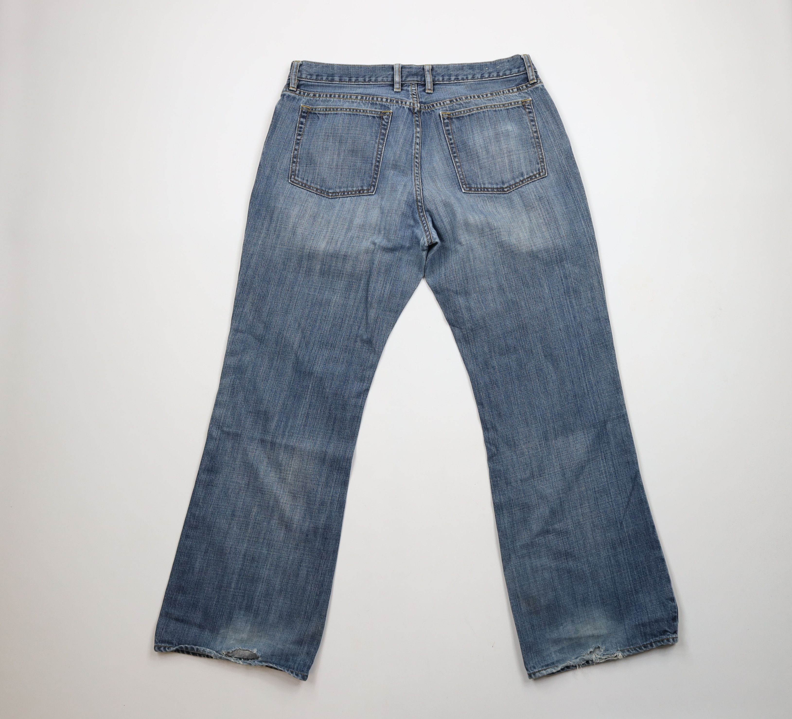 Gap × Vintage Vintage Y2K Gap Wide Leg Boot Fit Denim Jeans Blue Cotton Size US 36 / EU 52 - 10 Thumbnail