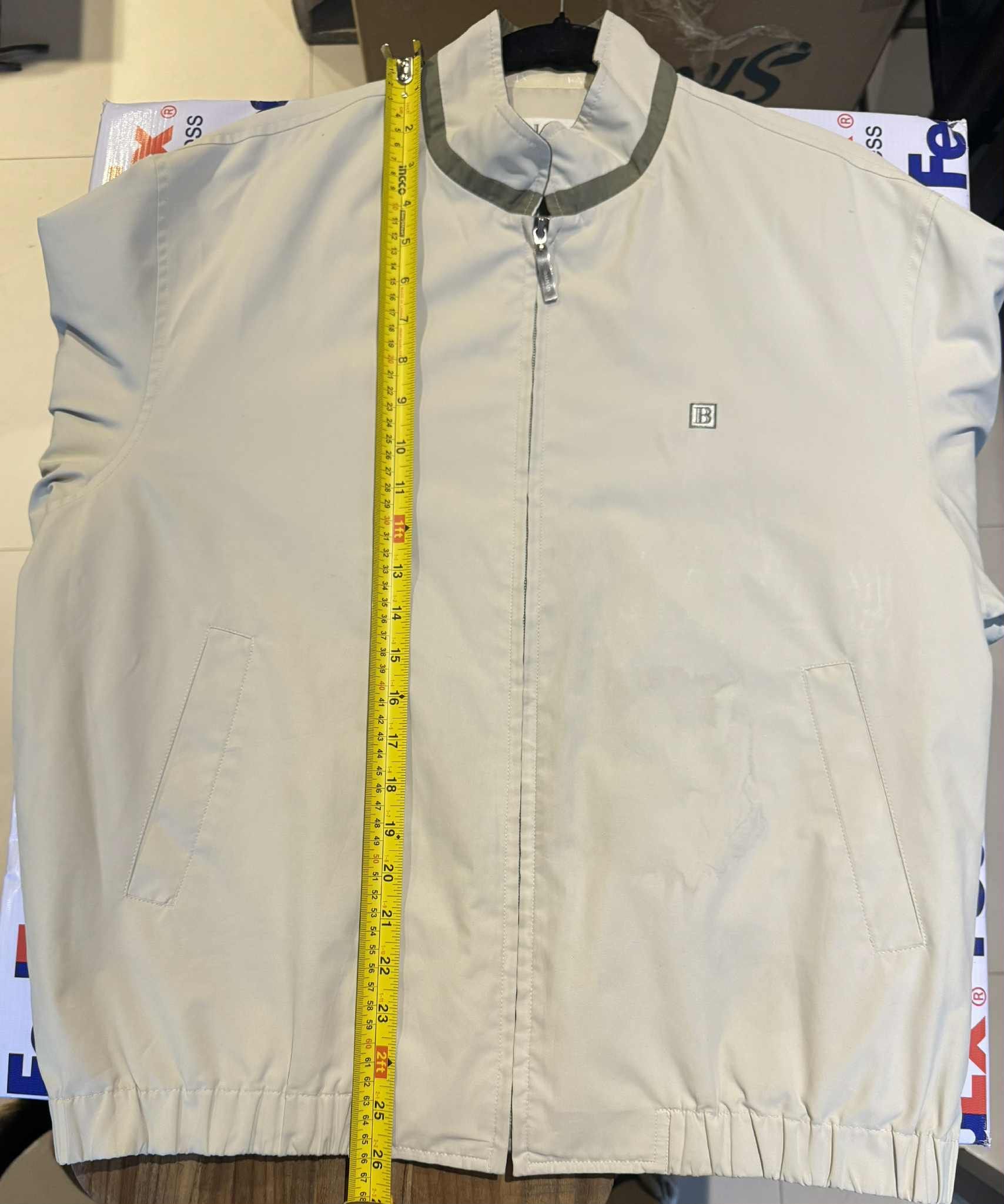 Balmain Vintage Balmain Paris Men's Beige Zip-Up Jacket Size US XL / EU 56 / 4 - 4 Thumbnail