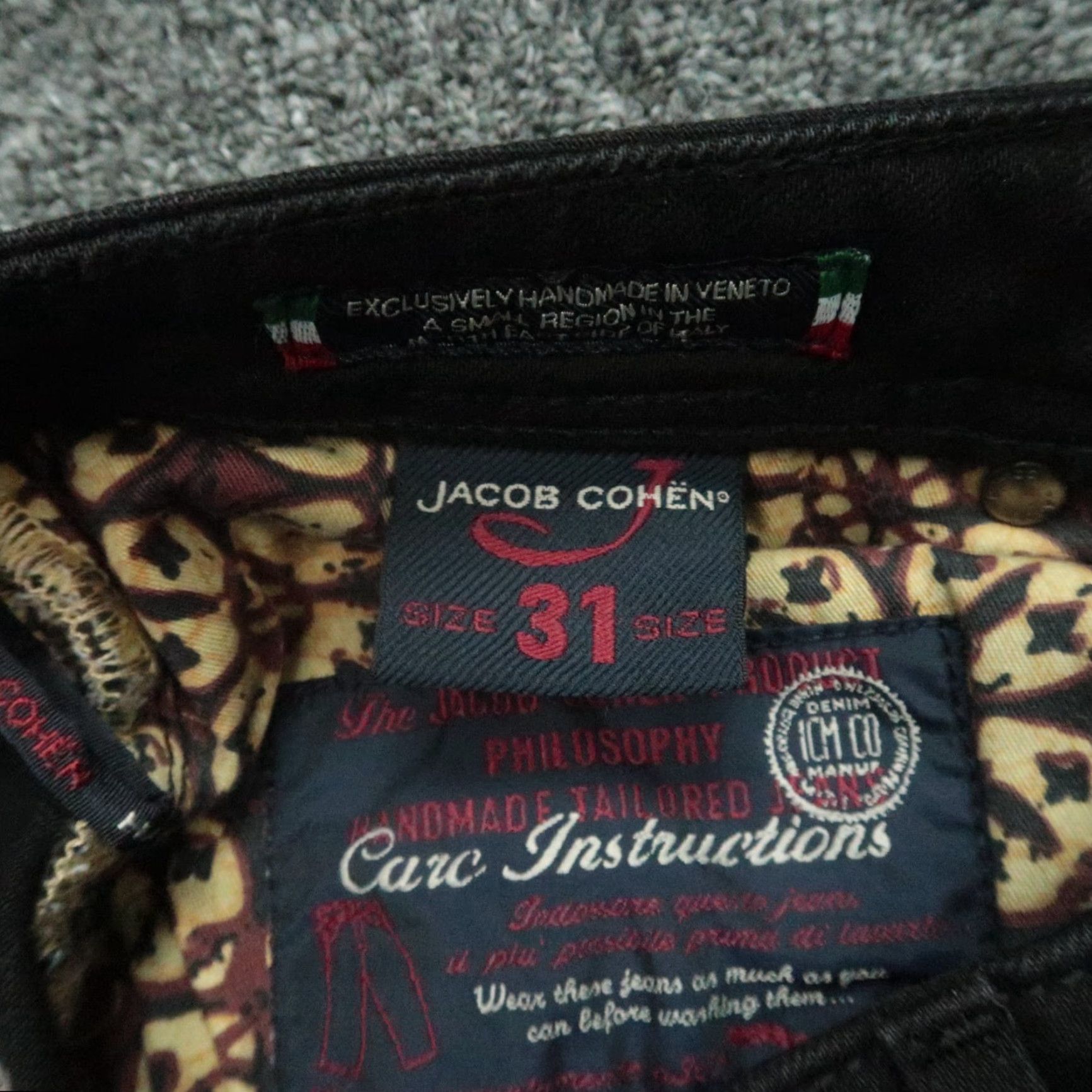 Jacob Cohen Jacob Cohen Jeans Men 31x34 Black 5 Pocket Straight Button Fly Vintage No Size US 31 - 7 Thumbnail