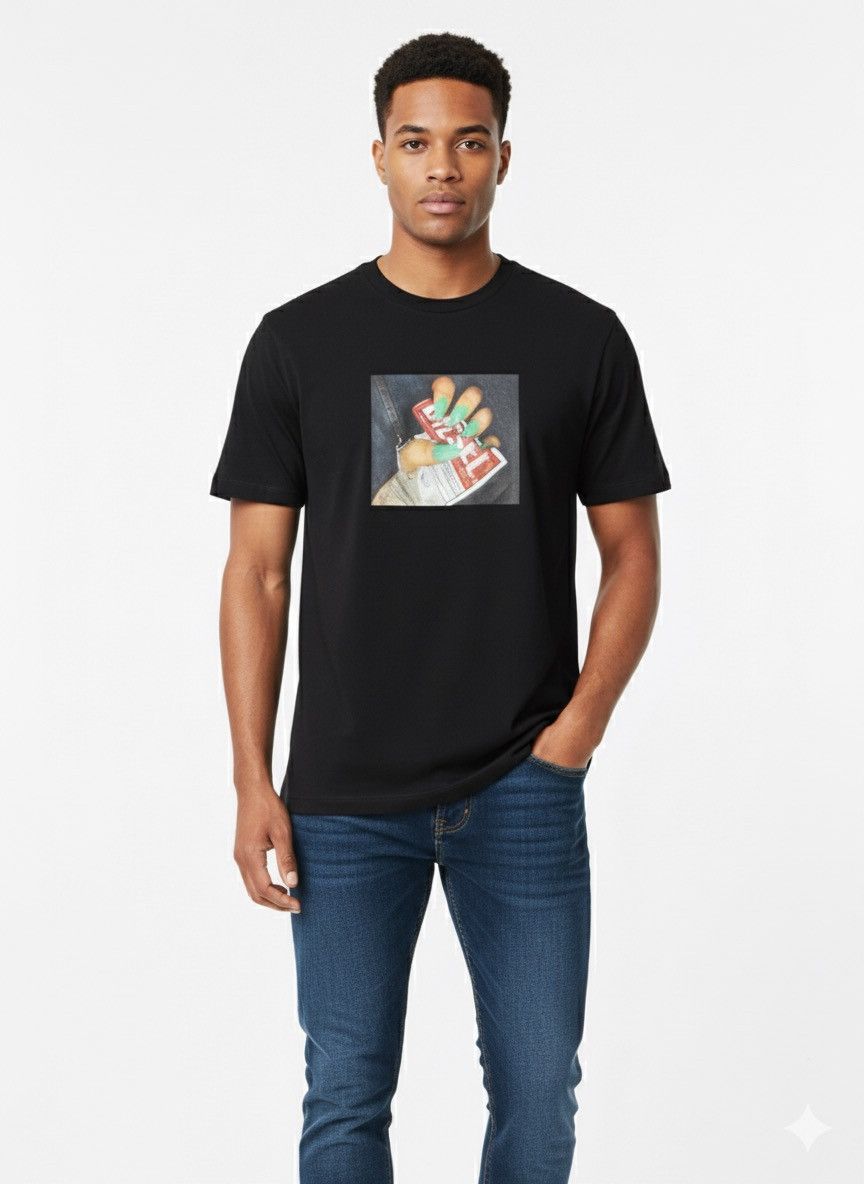 Diesel Diesel Black Printed Tshirt A936 Size US M / EU 48-50 / 2 - 1 Thumbnail
