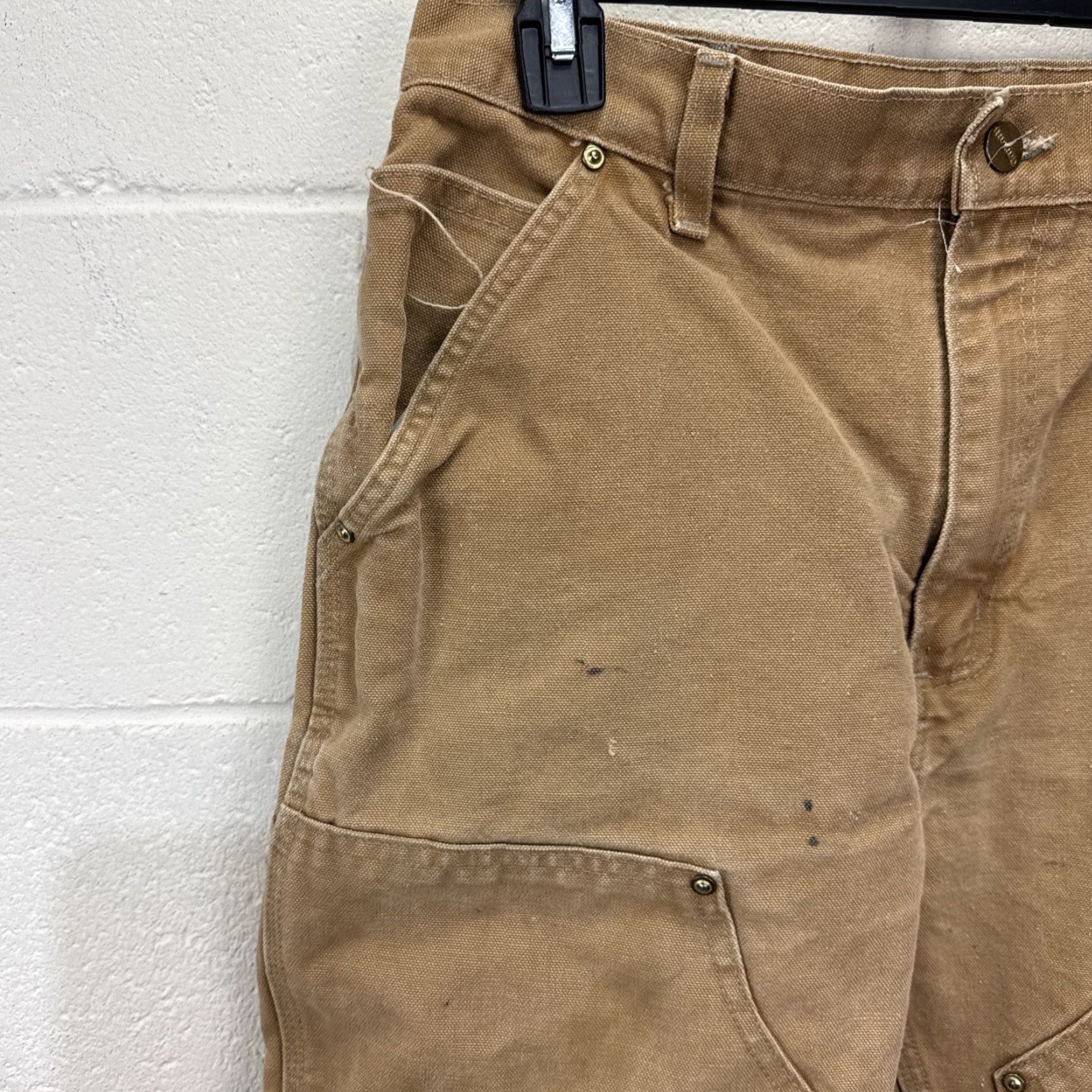 Carhartt Carhartt Men’s Canvas Carpenter Pants 33x32 Brown Workwear Work Pants Straight Fit Durable Size US 33 - 2 Thumbnail
