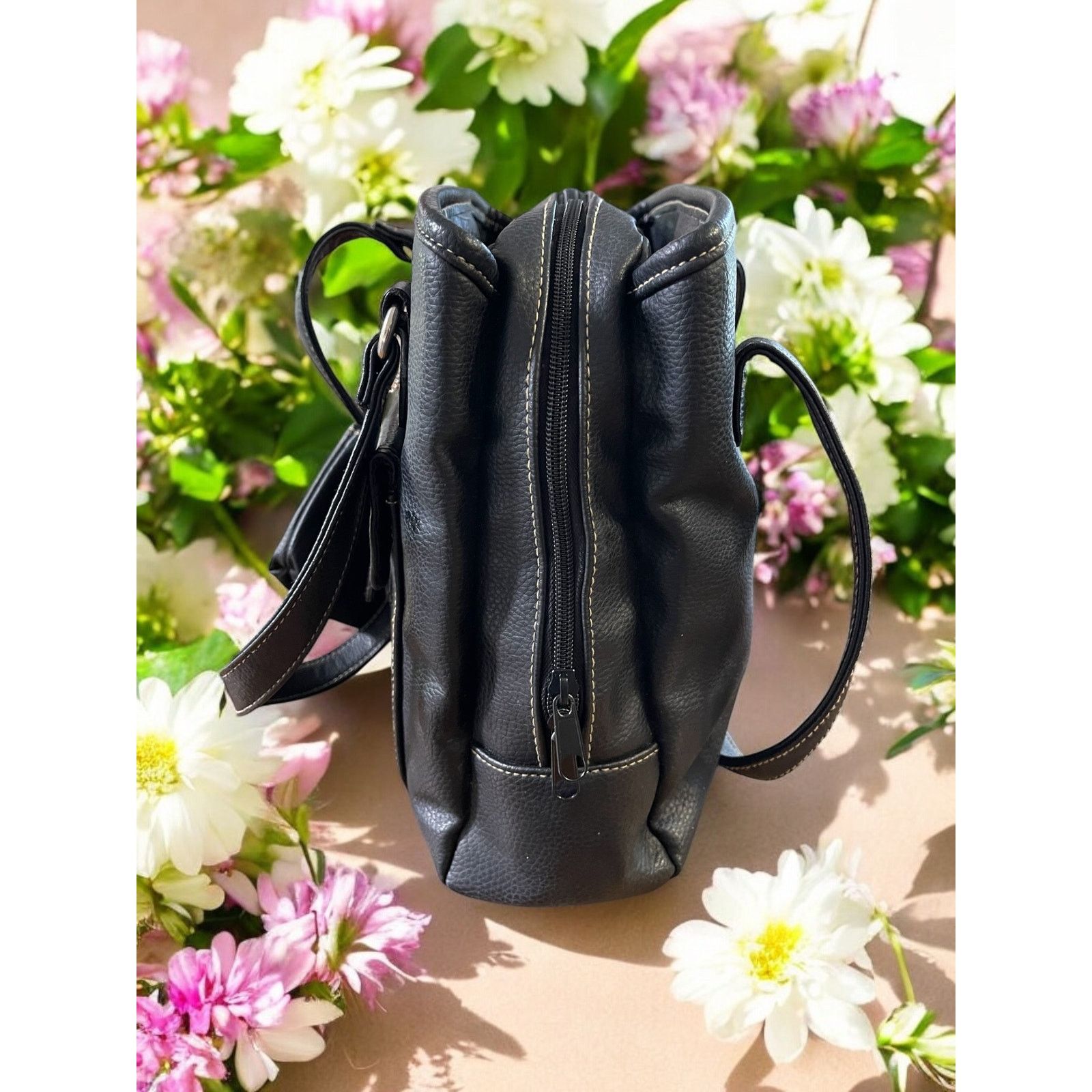 Unknown London Frankie & Johnnie Black Leather Purse Shoulder Bag Wallet Size ONE SIZE - 3 Thumbnail