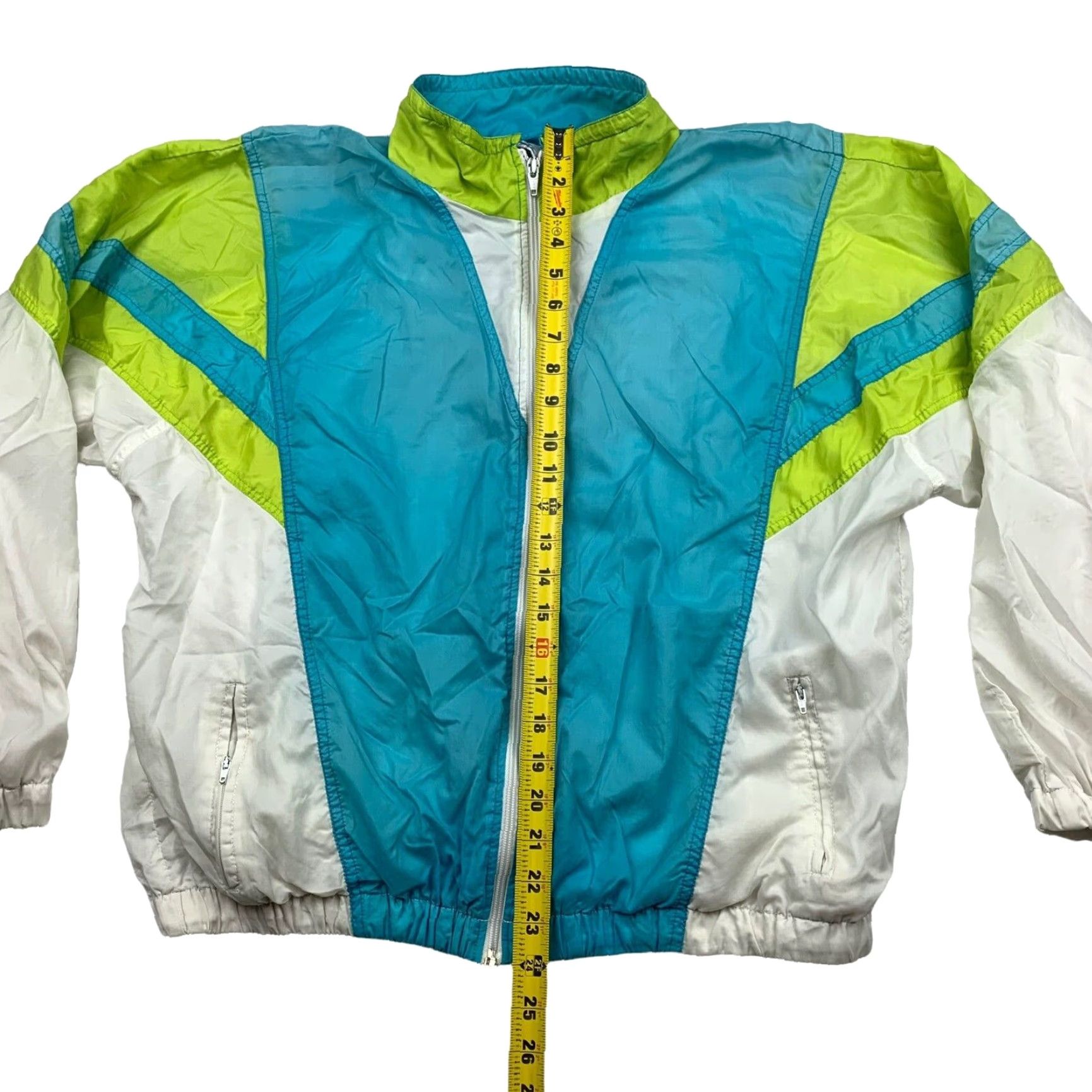 Adidas VINTAGE Adidas Women’s Trefoil Full Zip Track Jacket Neon Teal/Green Large Size L / US 10 / IT 46 - 5 Thumbnail