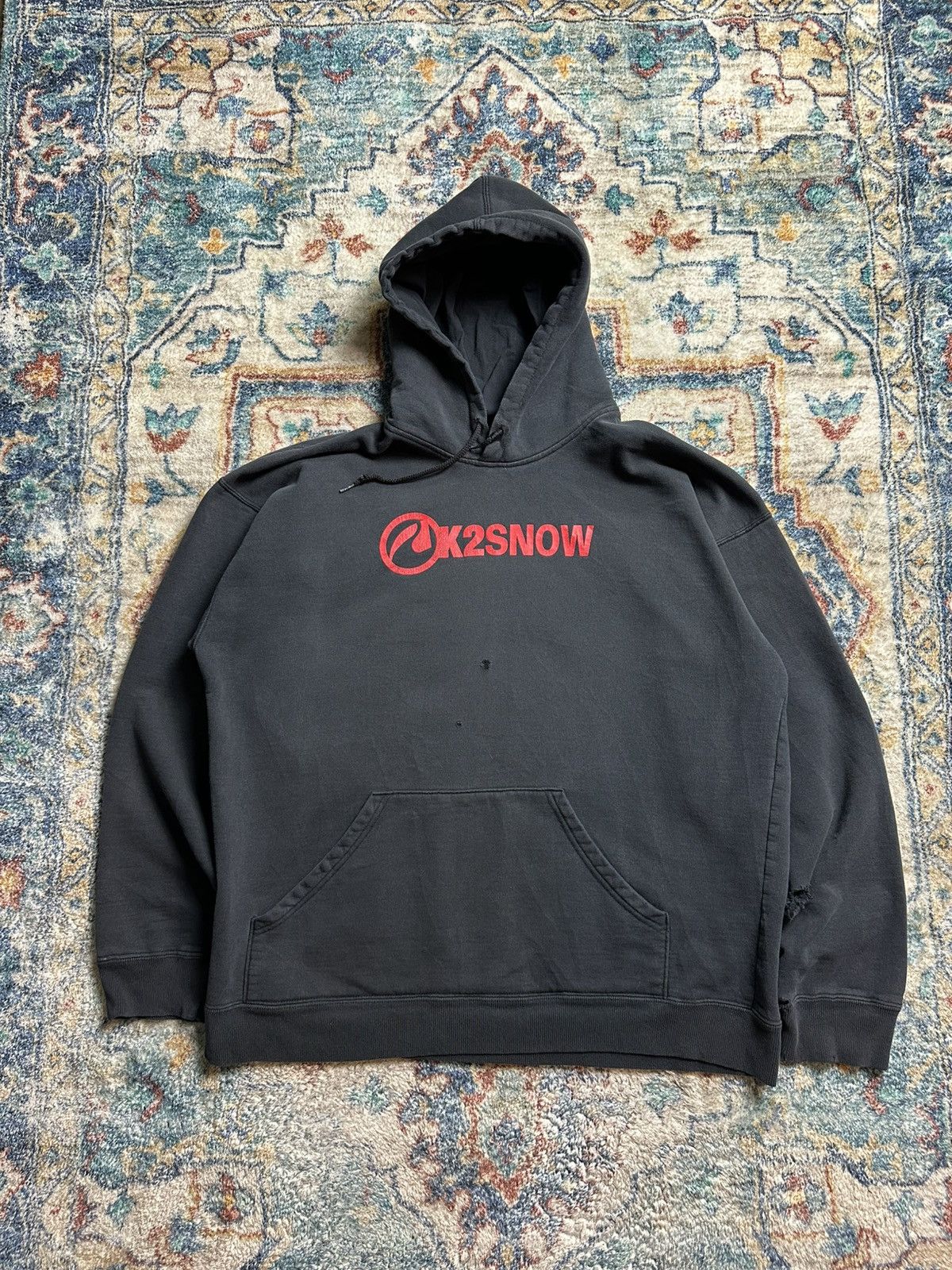 Vintage Vintage K2Snow Spellout Logo Hoodie Size Adam Size US XL / EU 56 / 4 - 1 Thumbnail
