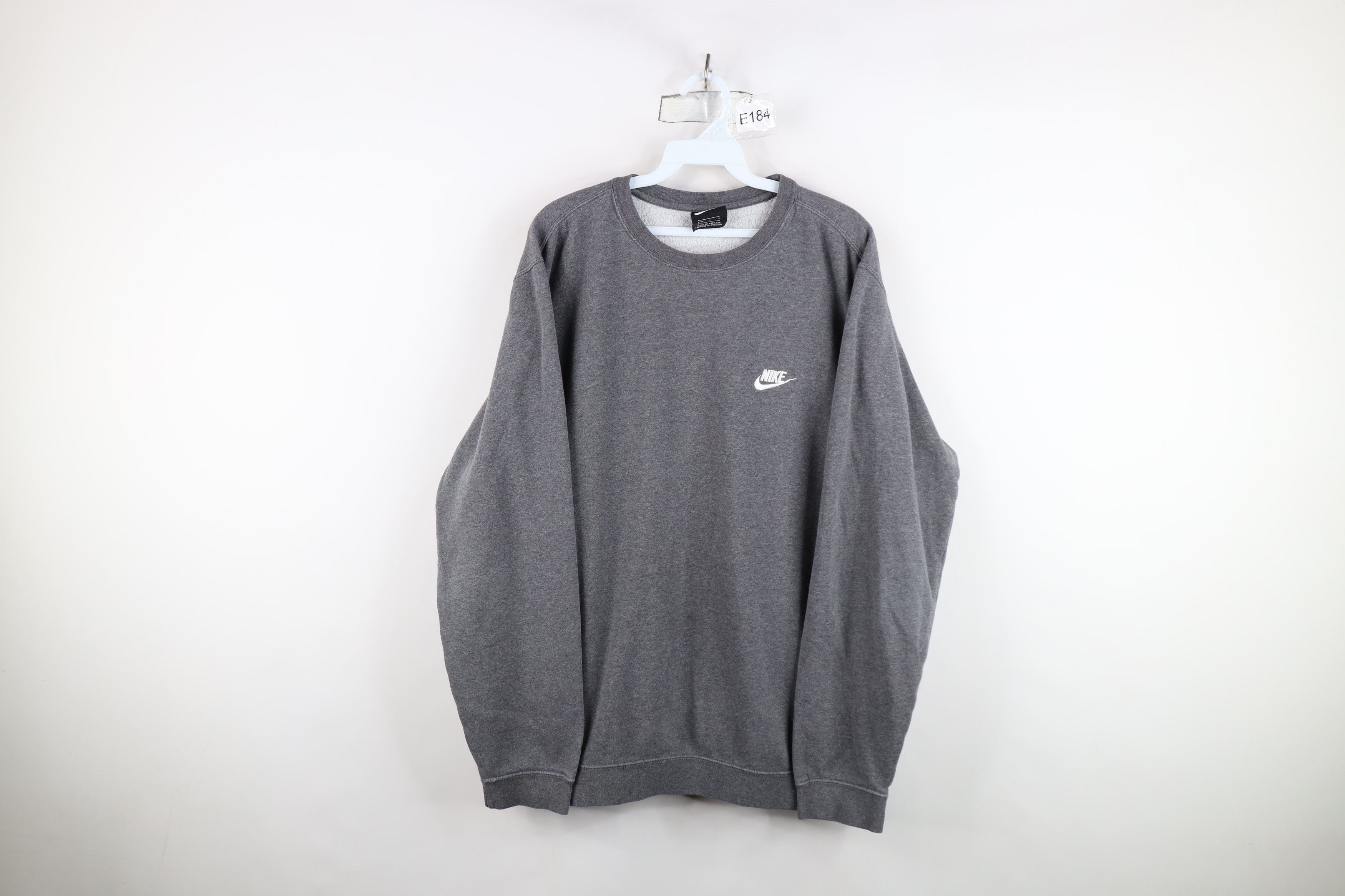 Nike Vintage Y2K Nike Swoosh Crewneck Sweatshirt Heather Gray Size US XL / EU 56 / 4 - 1 Thumbnail