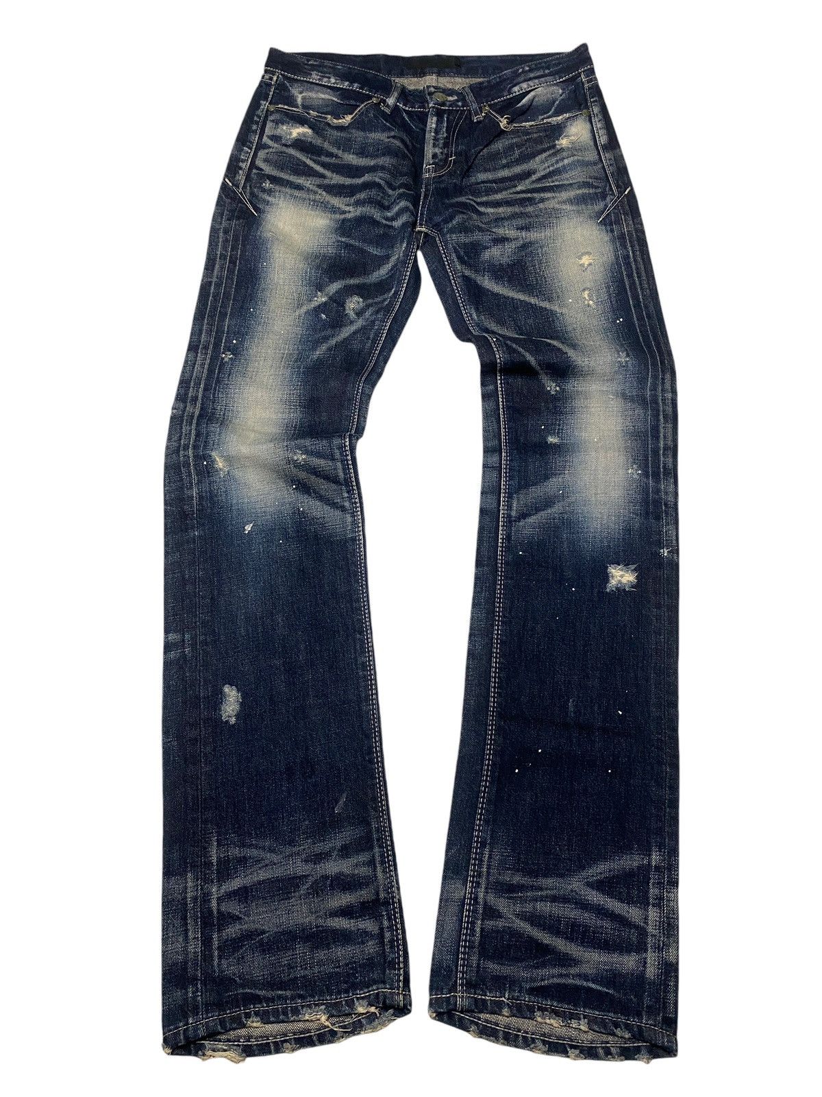 If Six Was Nine Fuga Clawmark Whiskered Seawash Jeans Size US 30 / EU 46 - 1 Thumbnail