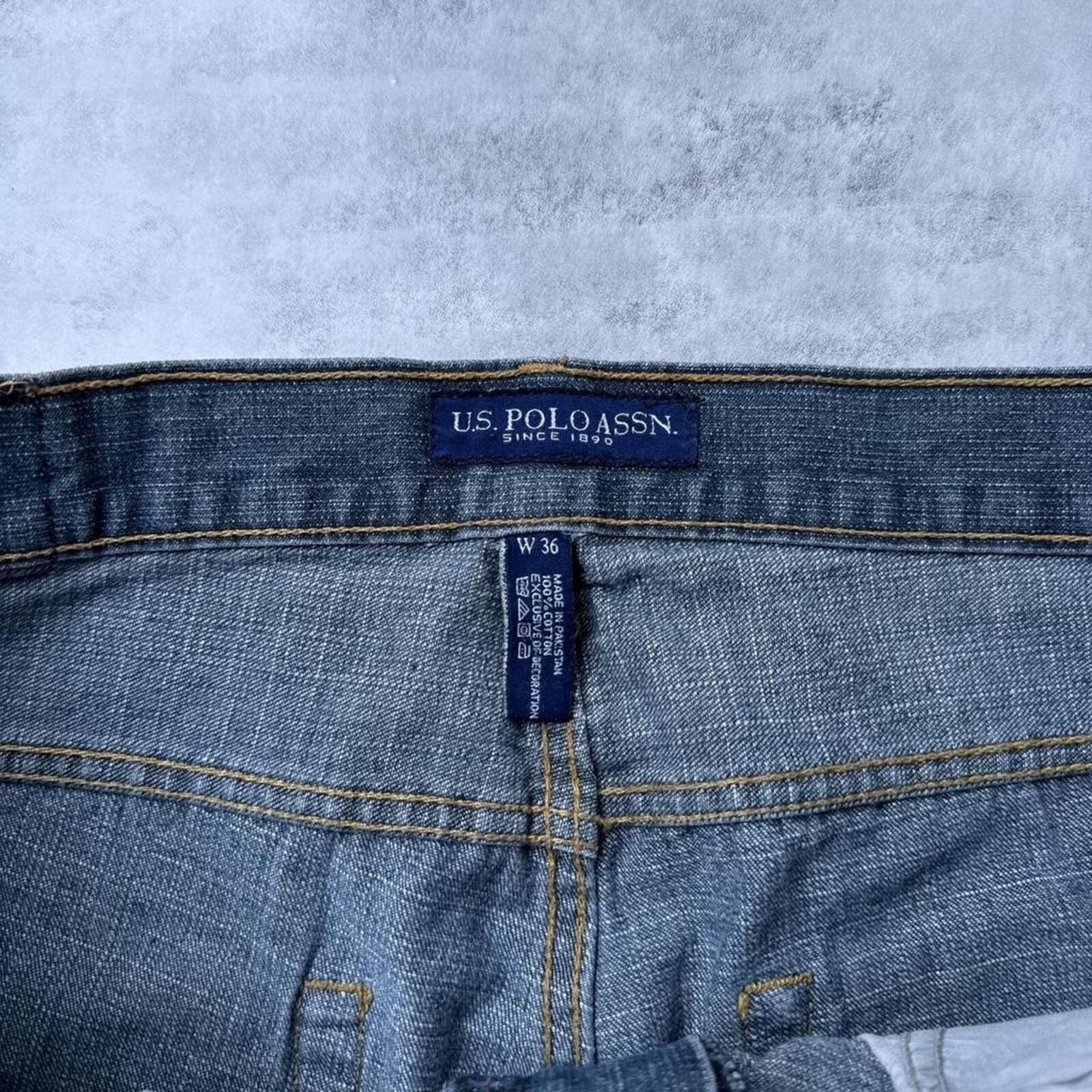 True Religion Y2K U.S. Polo Assn 00s Baggy Denim Shorts Size US 32 / EU 48 - 7 Thumbnail