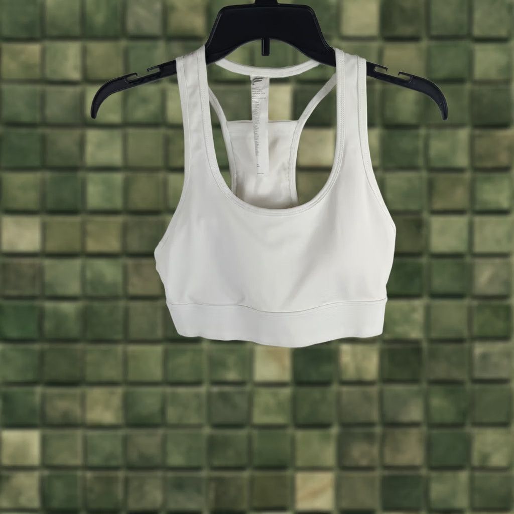 Fabletics Fabletics Women's Sport Bra On The go Medium Impact Racerback White S Size ONE SIZE - 1 Thumbnail